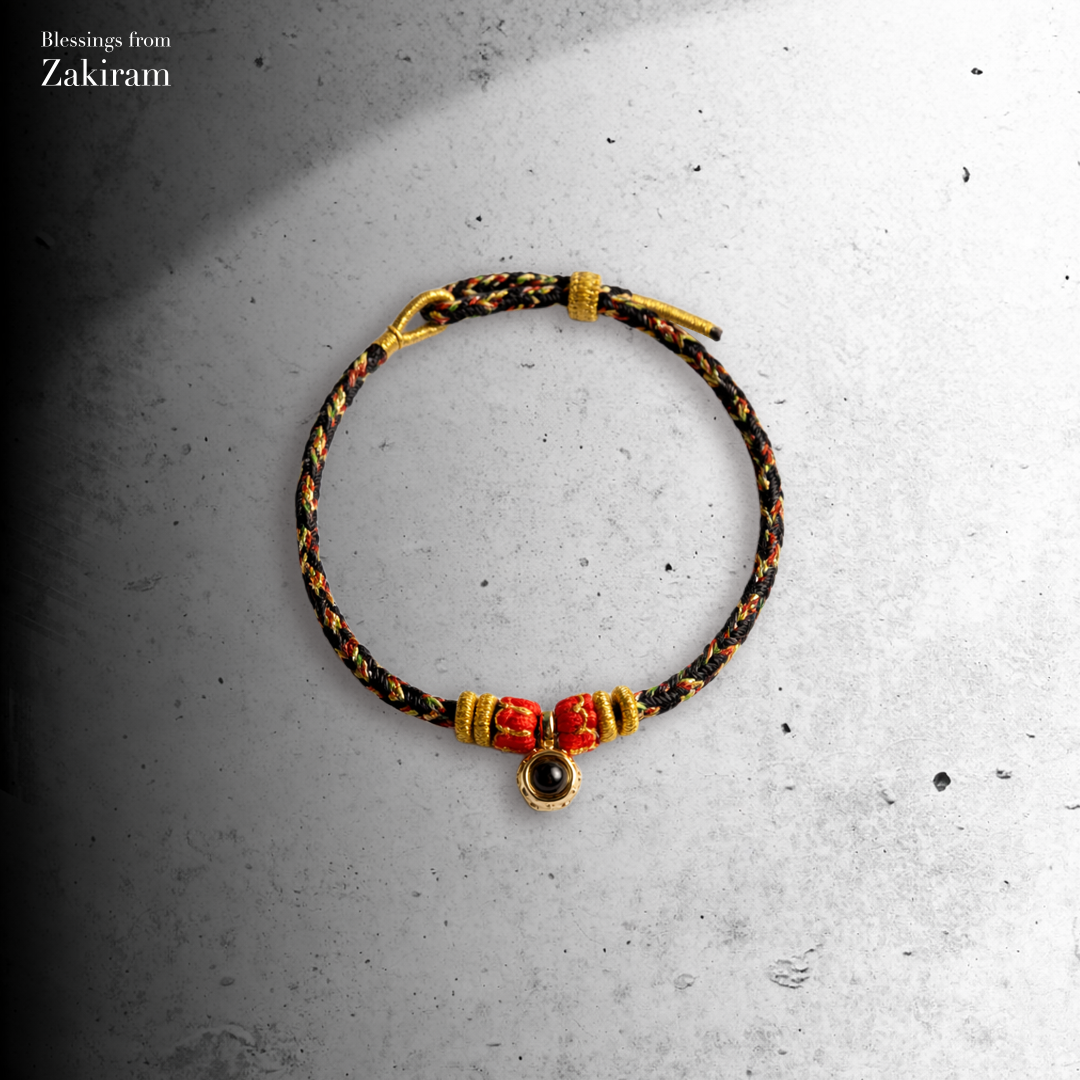 扎基拉姆 投影珠 手繩（黑色偏財