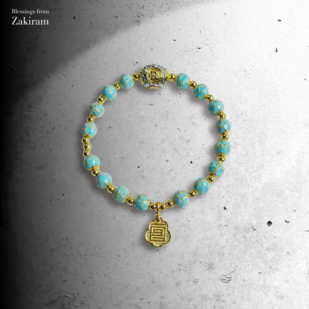 2026 獨家訂製款 掐絲琺瑯工藝珠 手串（寶寶藍