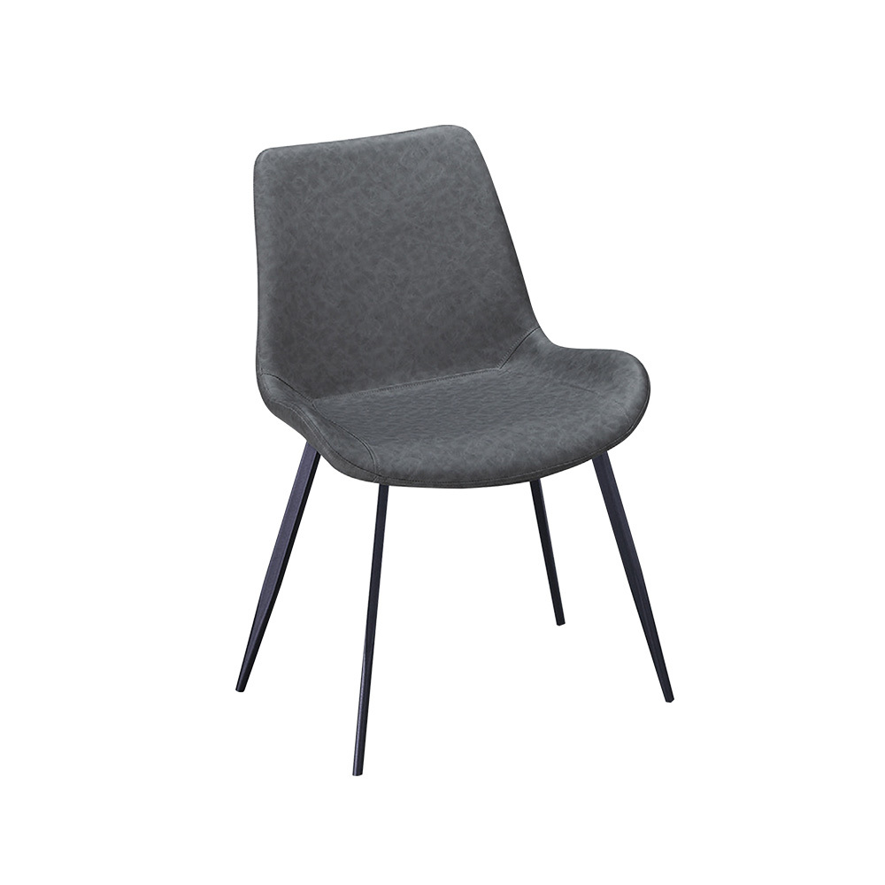 柏蒂家居-雷吉工業風皮革坐墊餐椅/休閒椅(單椅)