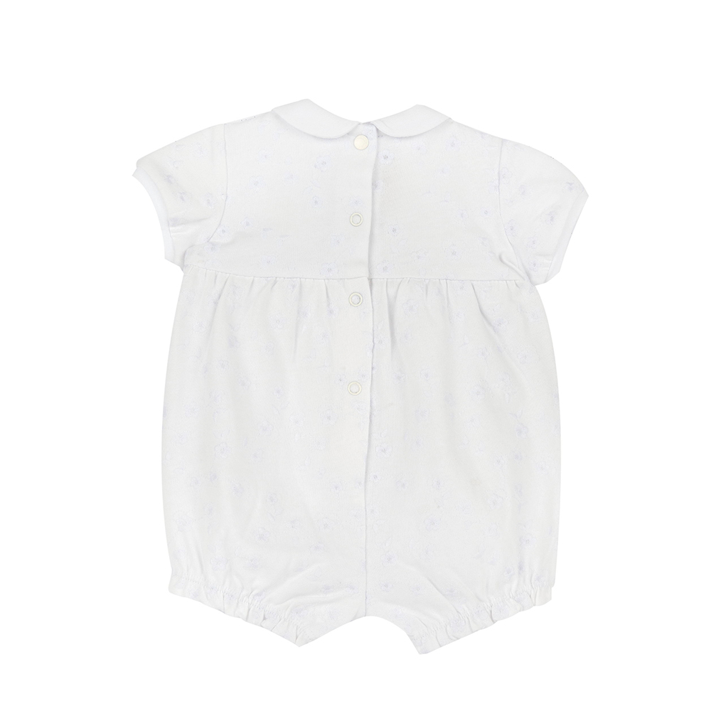 花之饗宴-提織布有領短袖兔裝