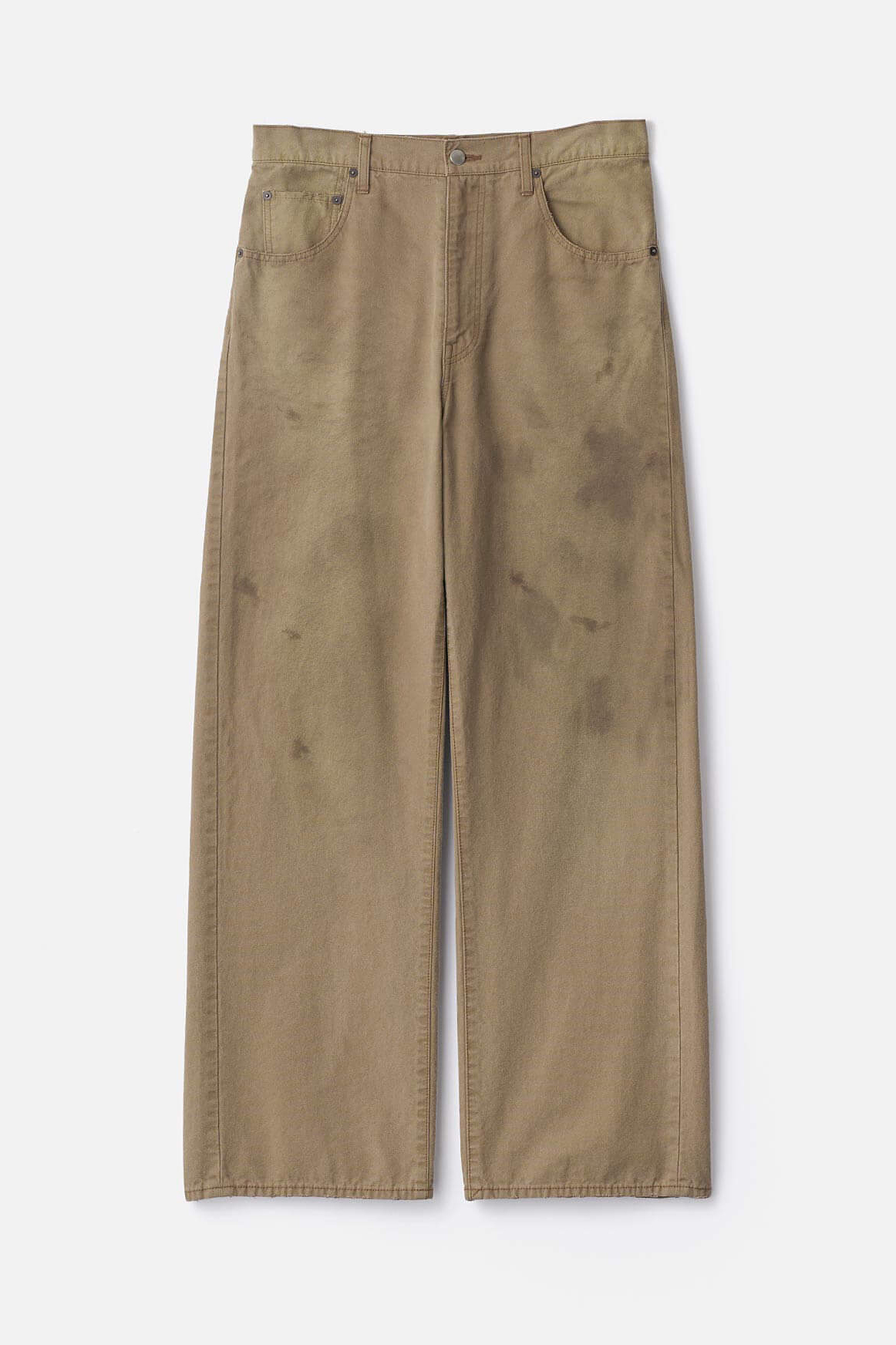 ssstein SULFUR DYED OXFORD VINTAGE WIDE PANTS