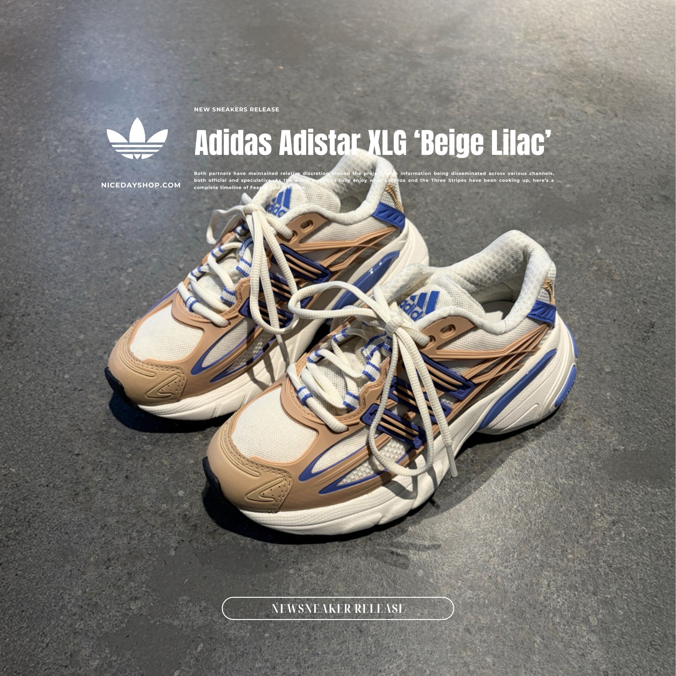 NICEDAY 代購 Adidas Adistar XLG 2.0 薰衣草 奶茶 老爹鞋 厚底 KI4180