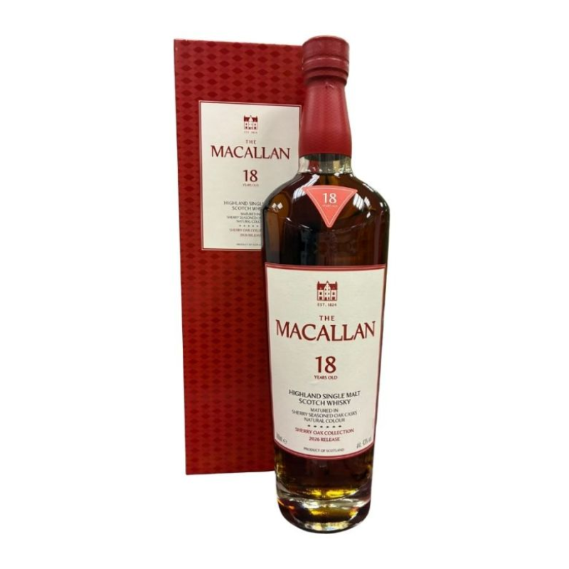 麥卡倫18年單一麥芽威士忌 雪莉桶 2026 700ml (禮盒裝) [5010719187003_2026]