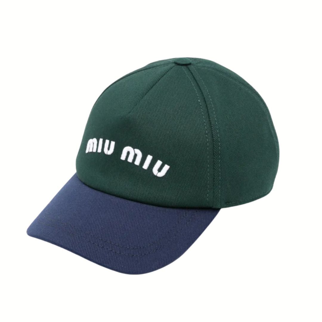1DA0313-016 [MIU MIU] Logo-Embroidered Cap #5HC179ACQ1/F03RF/S (BR)