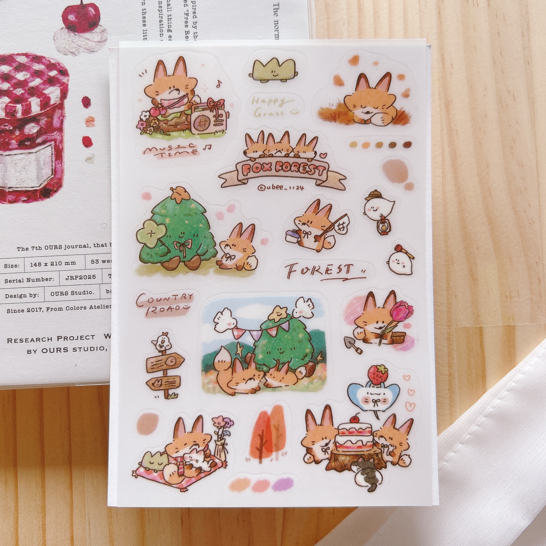 魚餅一隻熊｜小狐狸森林 轉印貼紙