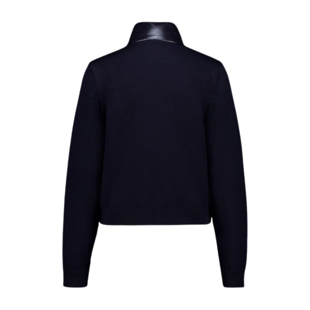 1DA0313-006 [MONCLER] Padded Wool Zip-Up Cardigan Navy Blue #L10939B00023M7774/778 (BR)