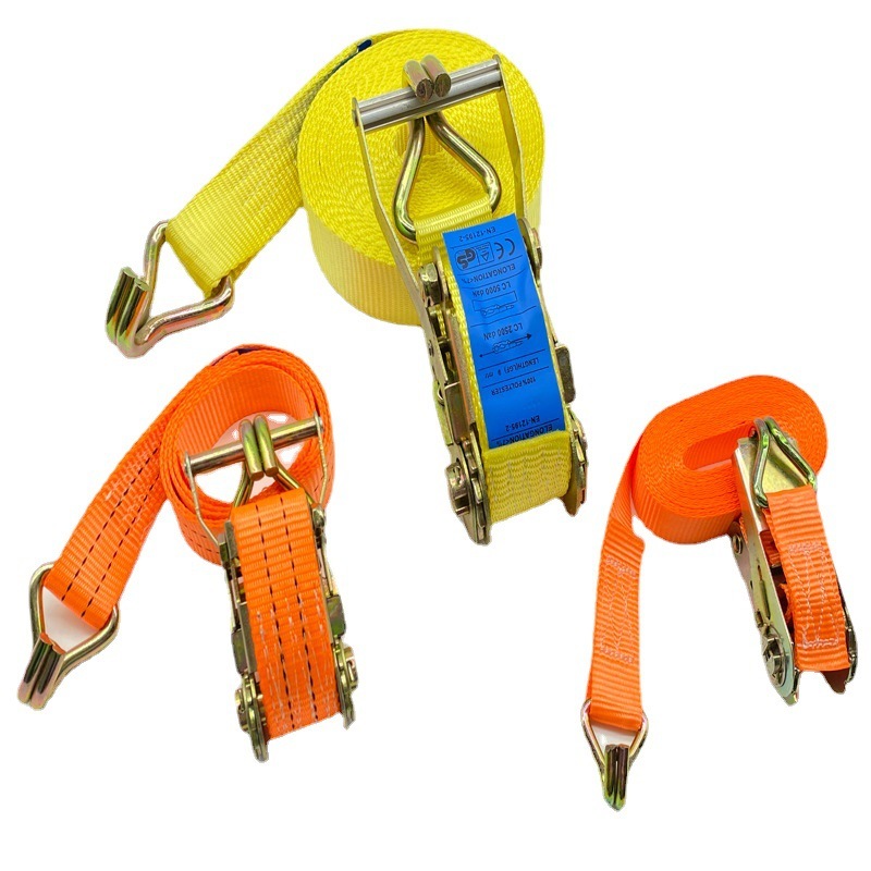 附發票｜HLJ系列-貨車綁帶收緊器｜貨物捆綁帶鈎捆綁器拉緊器4CM5CM加厚綁帶汽車剎車繩子棘輪緊繩器