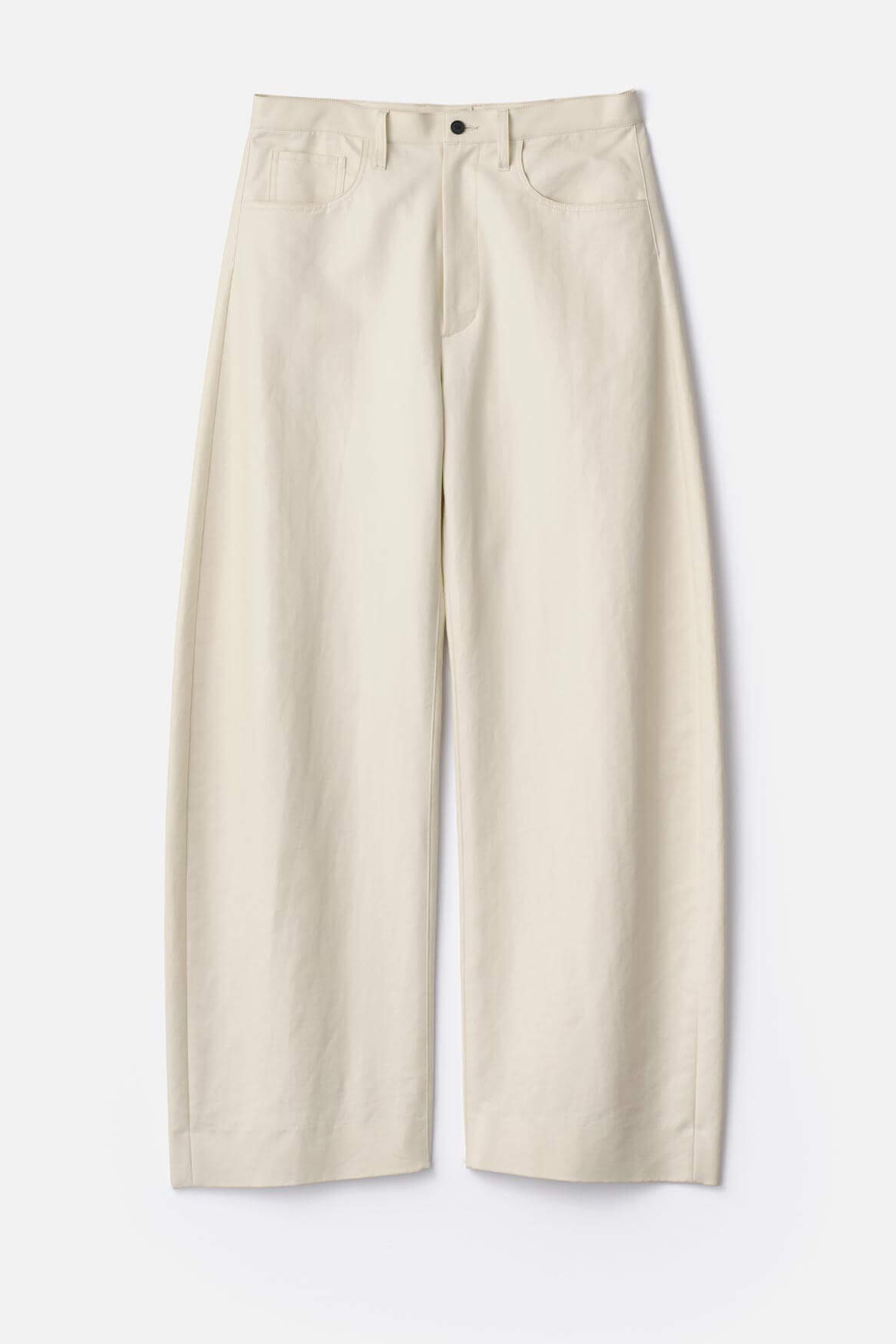 ssstein DOUBLE WEAVE COTTON ROUND PANTS