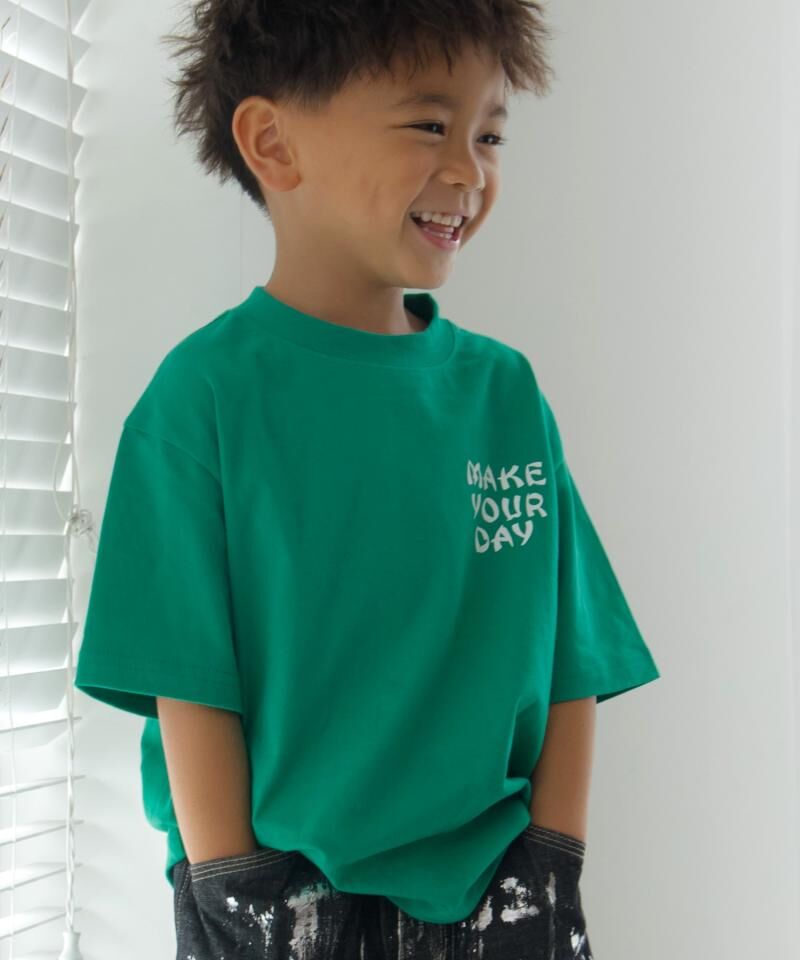 日本 MYD 四色帥虎 精緻刺繡 天竺棉短袖上衣 (綠色，150) M620131