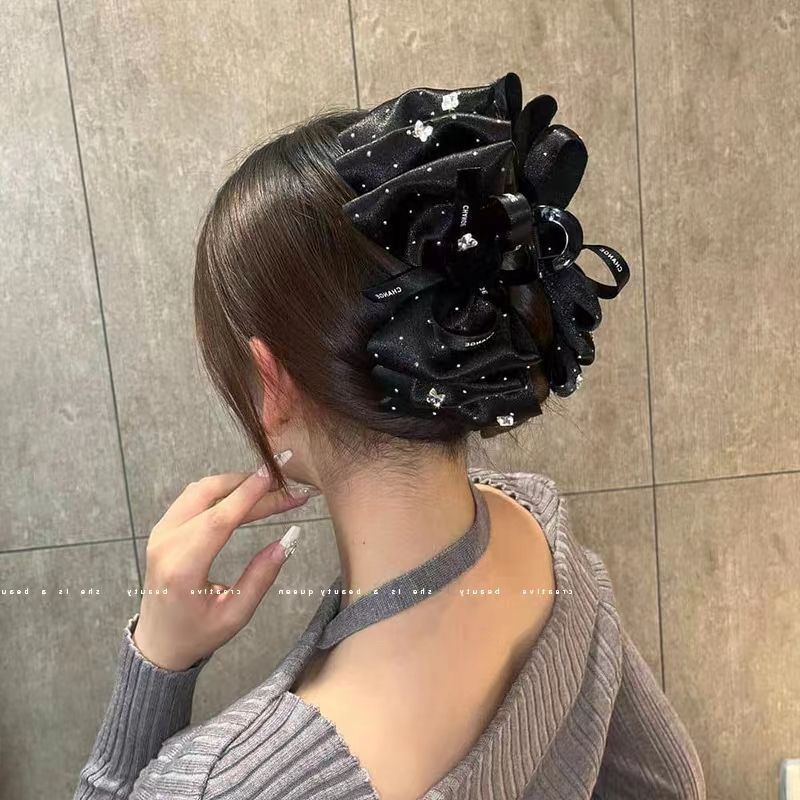 Satin New Chinese Style Bubble Tassel Hair Claw