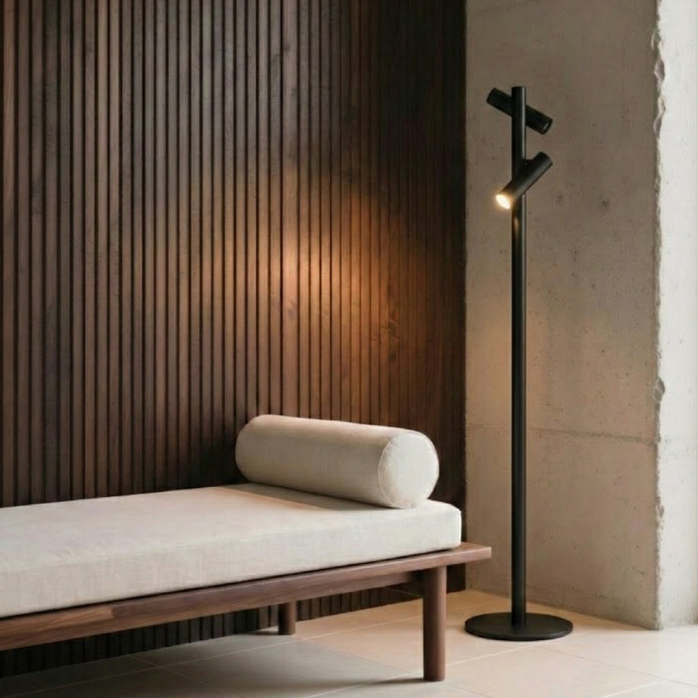 義大利UBIQUA-Zoom Twin Floor 聚焦光影感|無線 直立落地燈