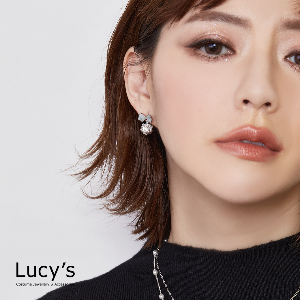 甜美晶鑽球 耳環 (二色) (126999/127000)