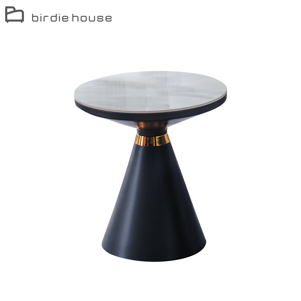 柏蒂家居-桑卡菲1.7尺圓形岩板小茶几/邊几/邊桌