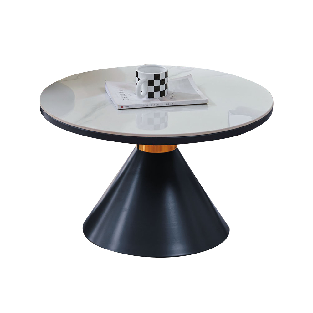 柏蒂家居-桑卡菲2.3尺圓形岩板大茶几