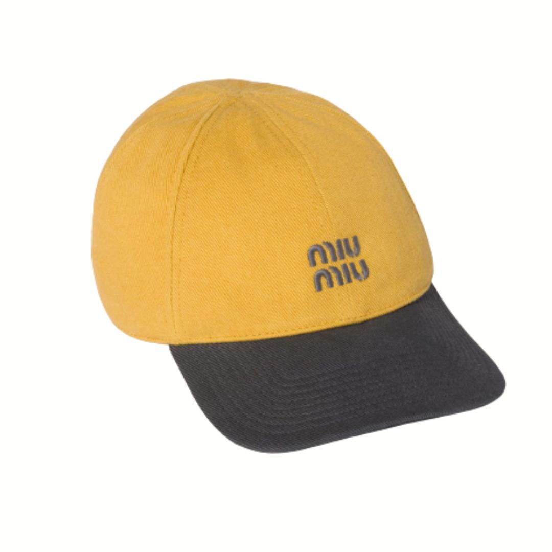 1DA0313-018 [MIU MIU] Drill Baseball Cap Topaz/Anthracite #5HC36922068/S (BR)