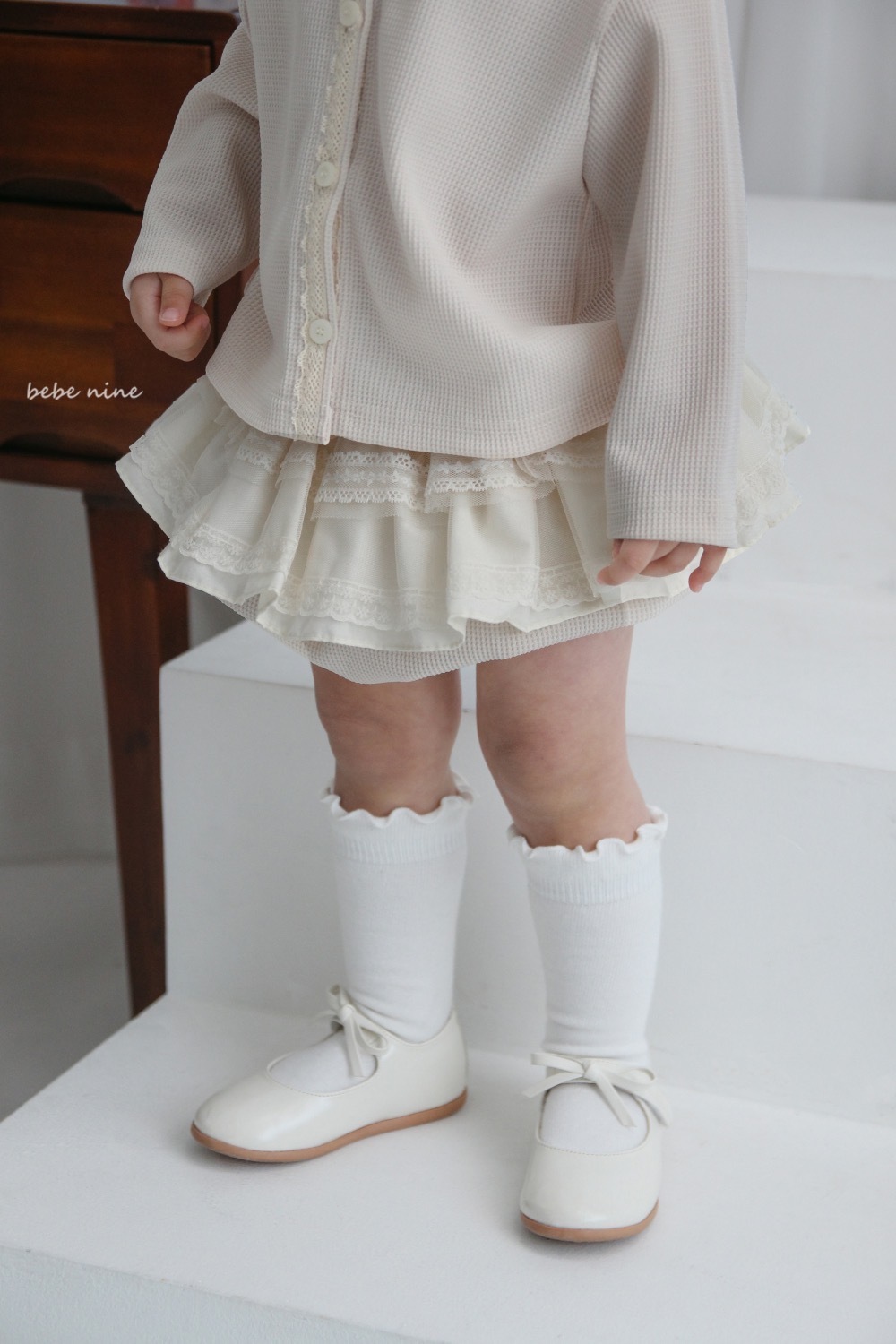 Bebe nine 荷葉燈籠褲裙 / 2色