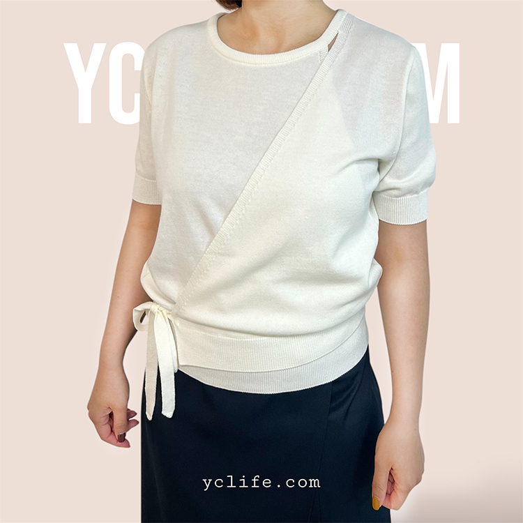 精緻層次綁帶針織