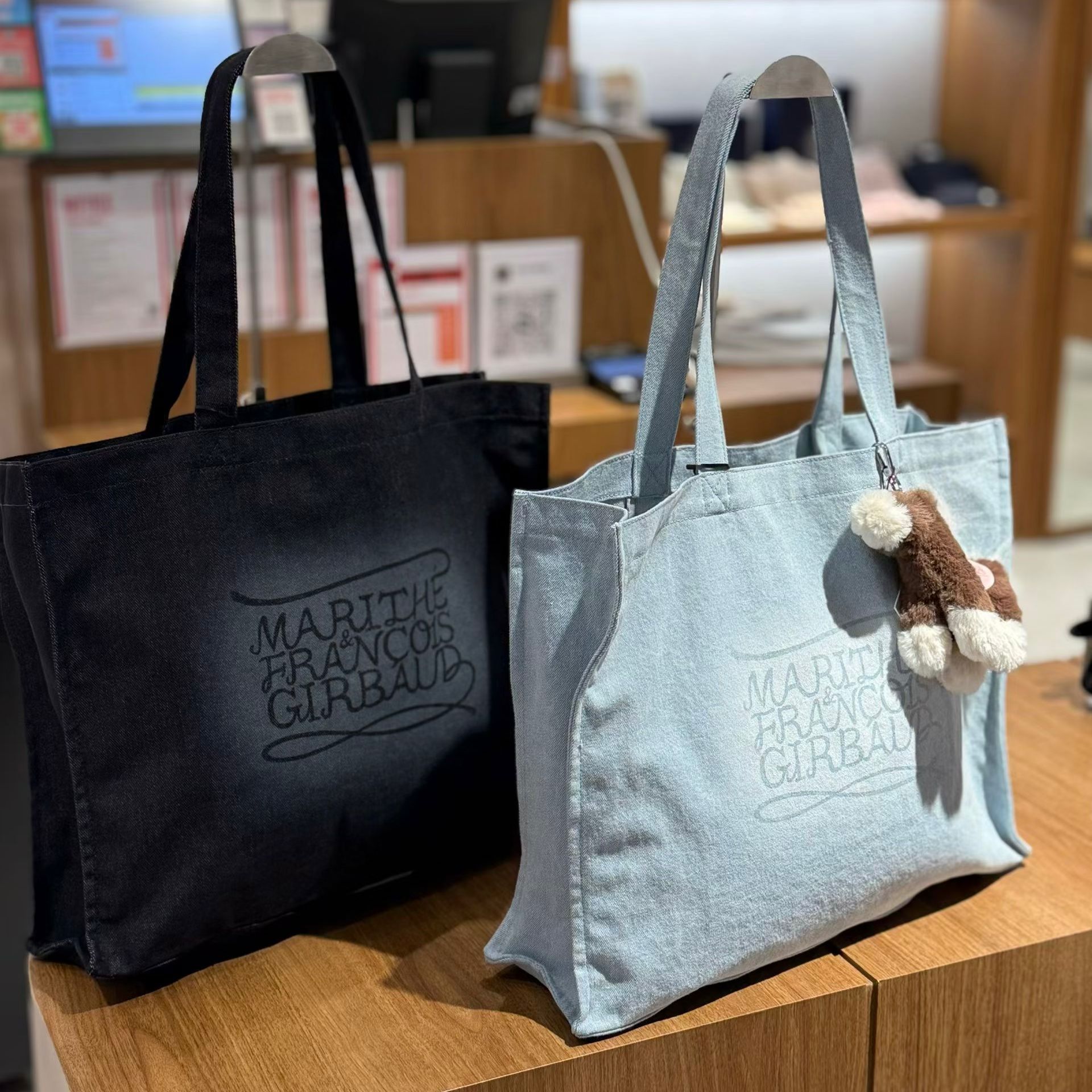 【MFG】DRAWING CLASSIC LOGO DENIM ECO BAG (G45-G46)