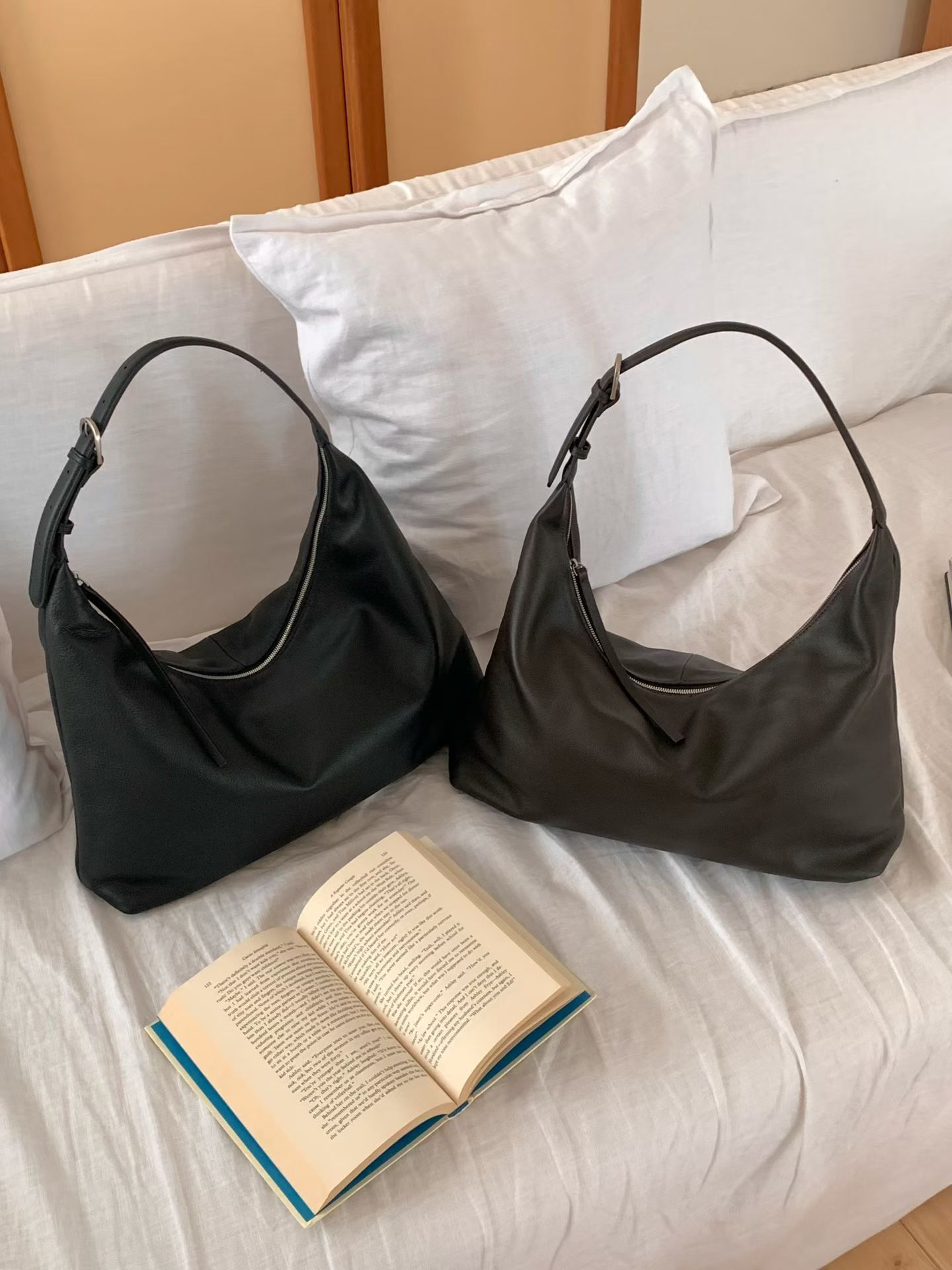 正韓真牛皮大容量包包