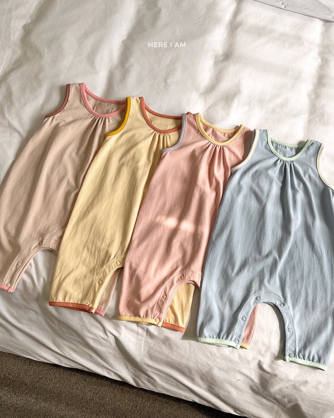 滾邊撞色連身衣