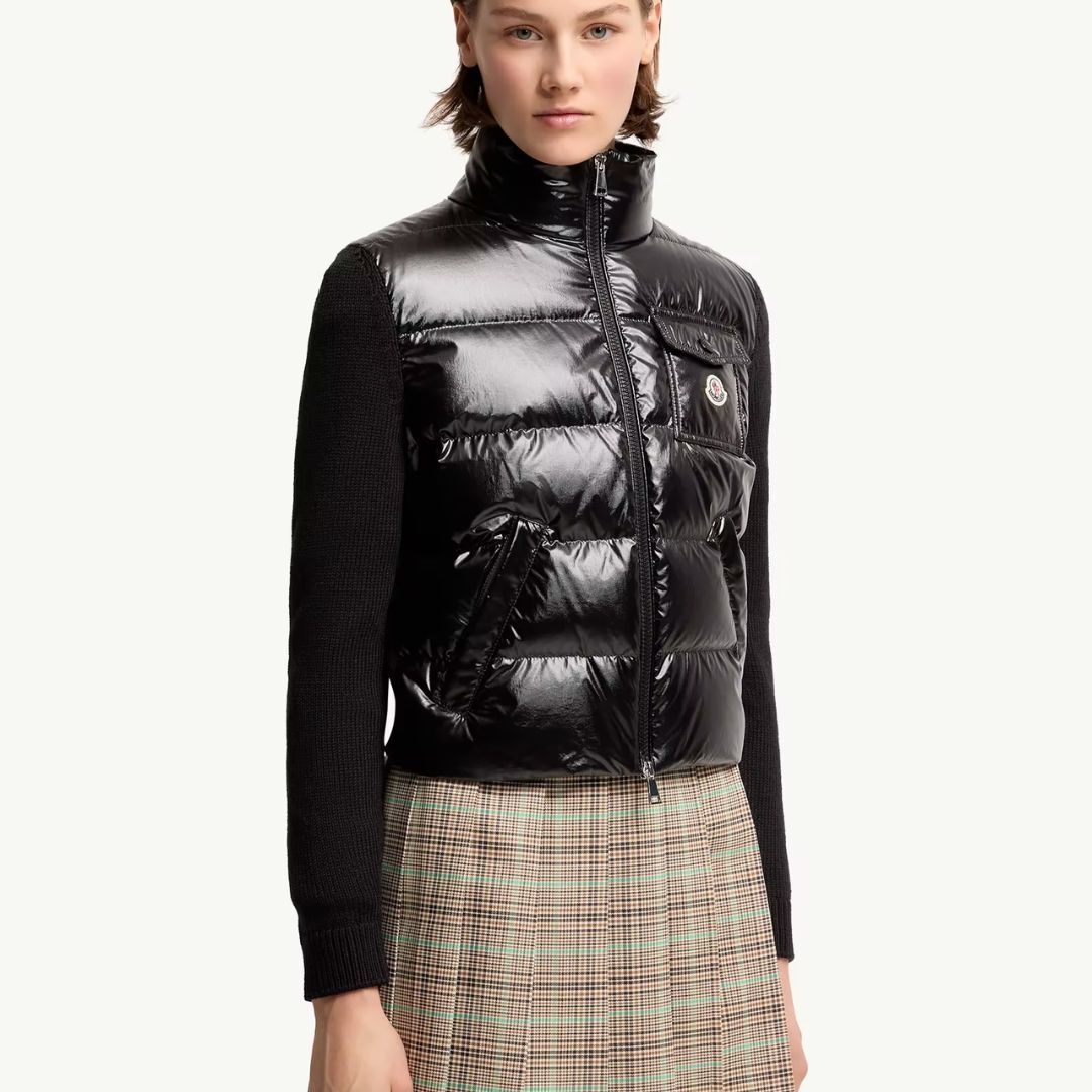 1DA0313-009 [MONCLER] Padded Zip-Up Wool Cardigan Black #L10939B00023M7774/999 (BR)