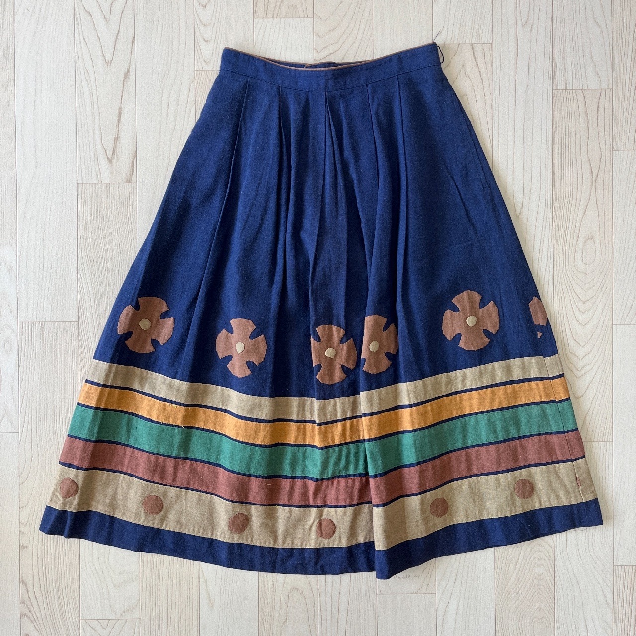 ville d'azur深藍色綿質半裙