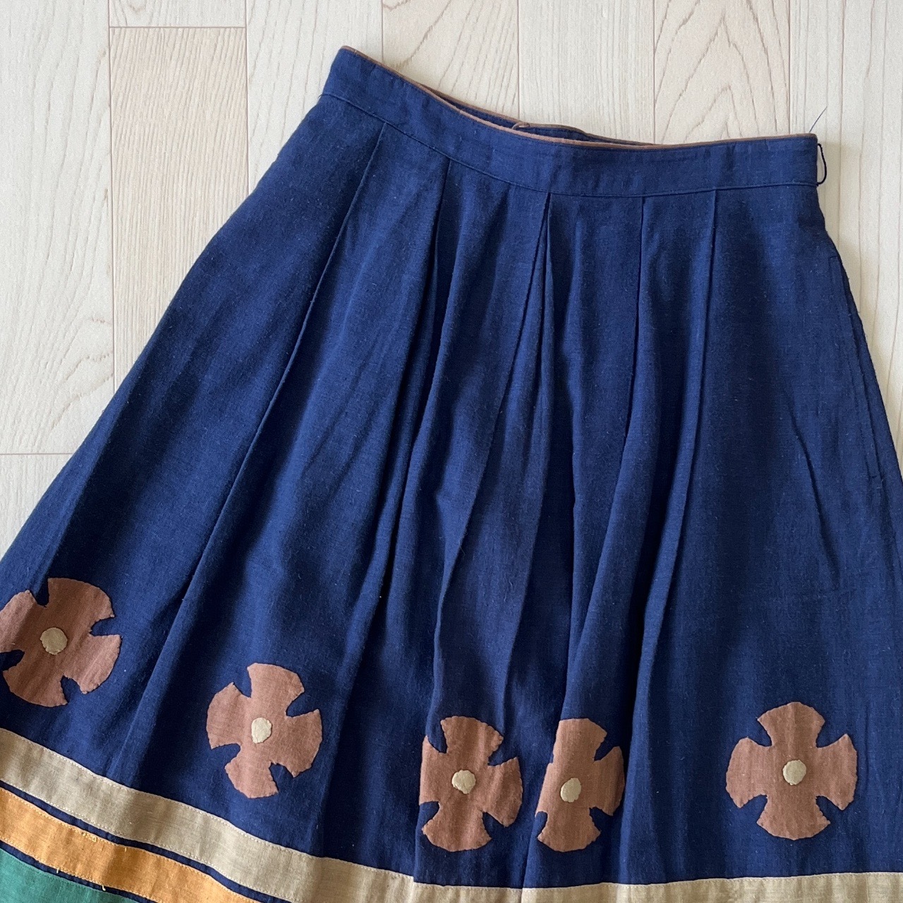 ville d'azur深藍色綿質半裙