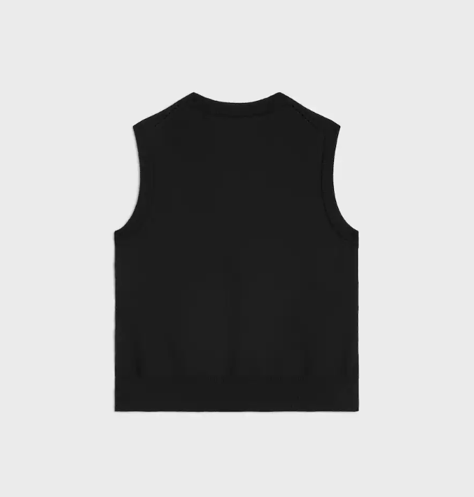 1DA0313-040 [CELINE] Top in Fine Wool Black #RX0I70100.38NO (BR)