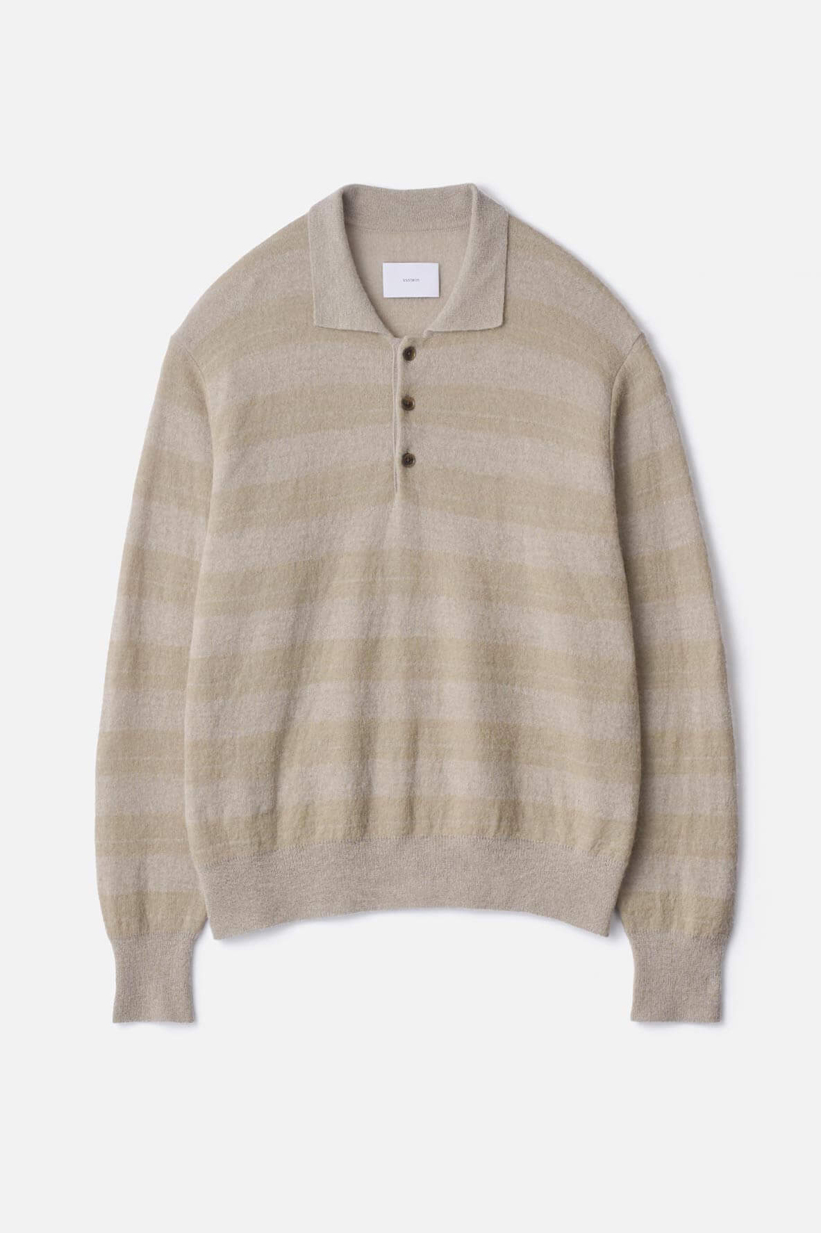 ssstein W/AL/NY KNIT STRIPE POLO LS (2COL)