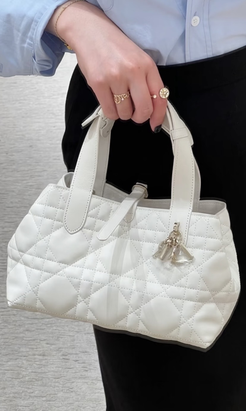 Dior Toujours Bag橫板 小號 奶白色