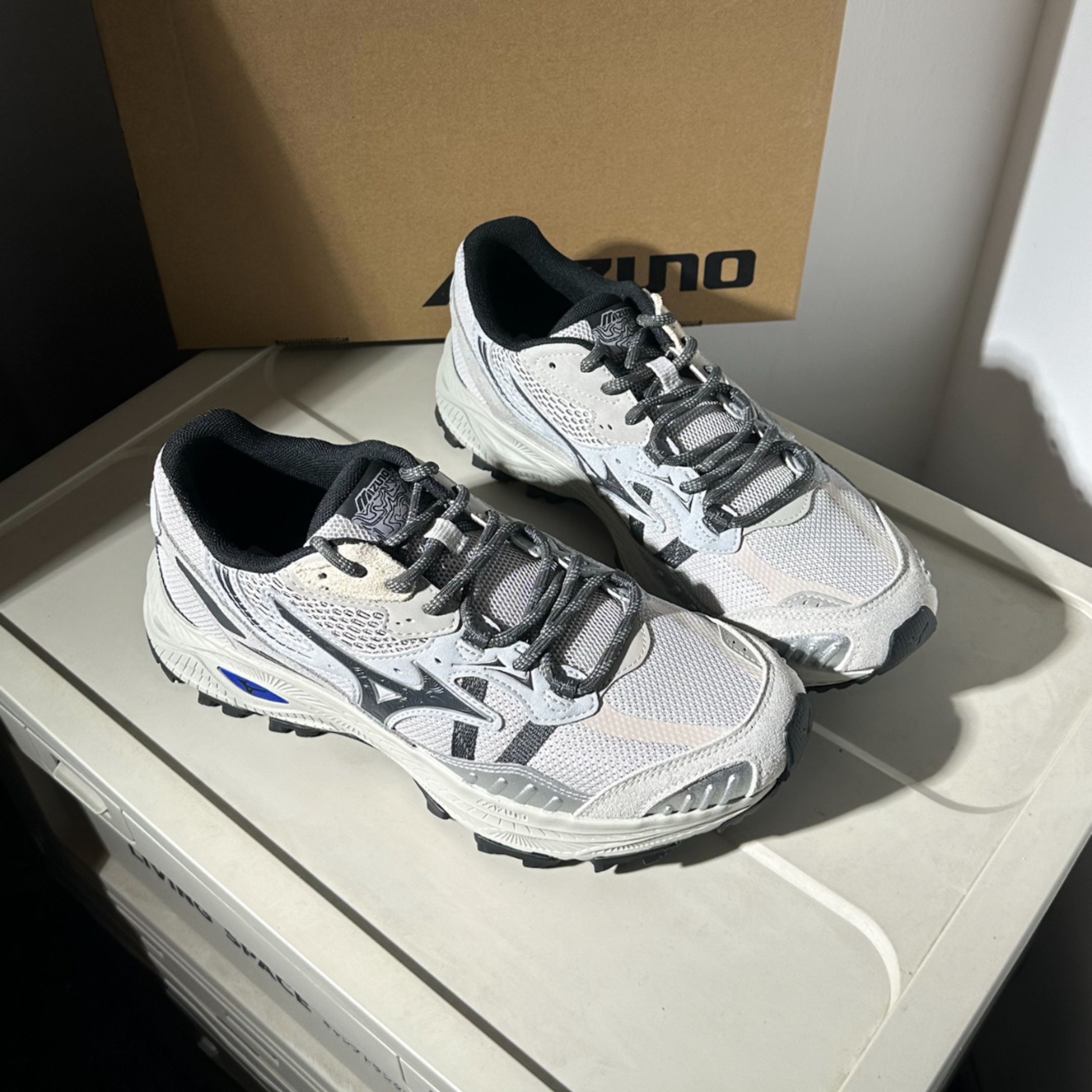 NICEDAY 代購 Mizuno Racer ADV 灰 輕灰 淡灰 灰白 山系 機能 慢跑 D1GH241222