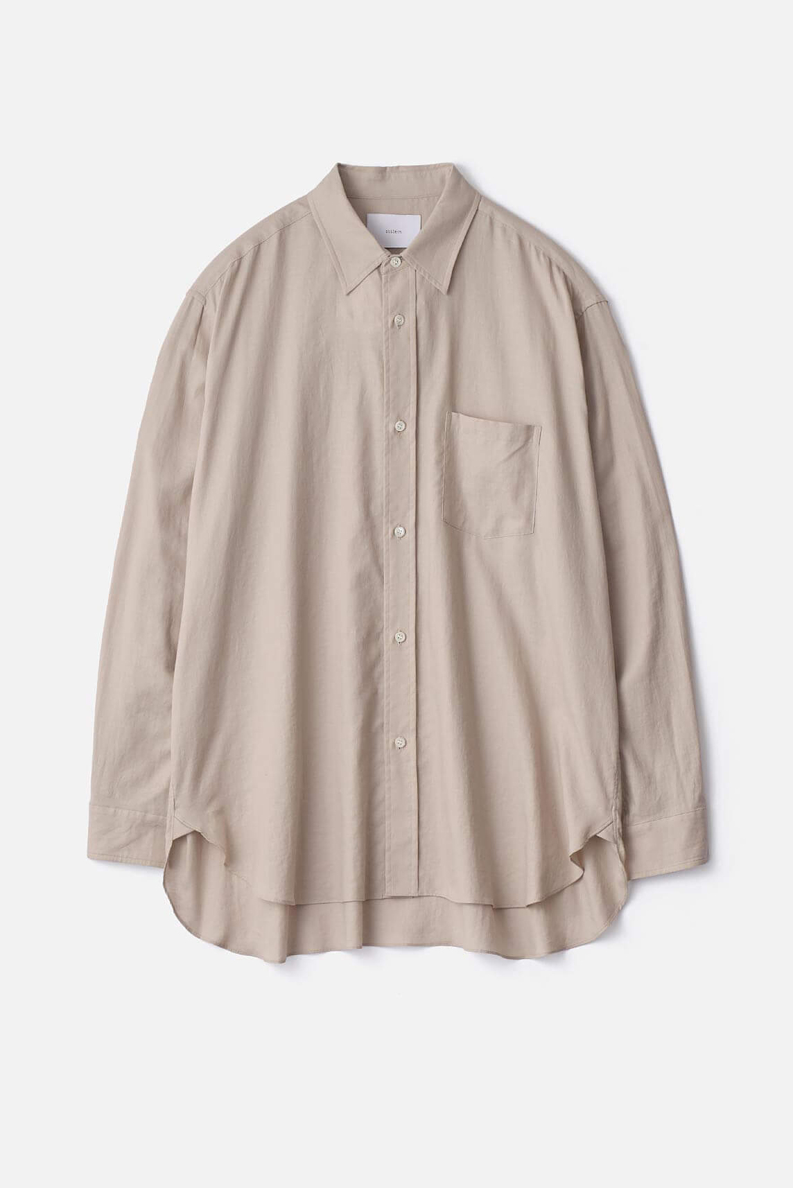 ssstein COTTON SILK OVERSIZED PLACKET SHIRT