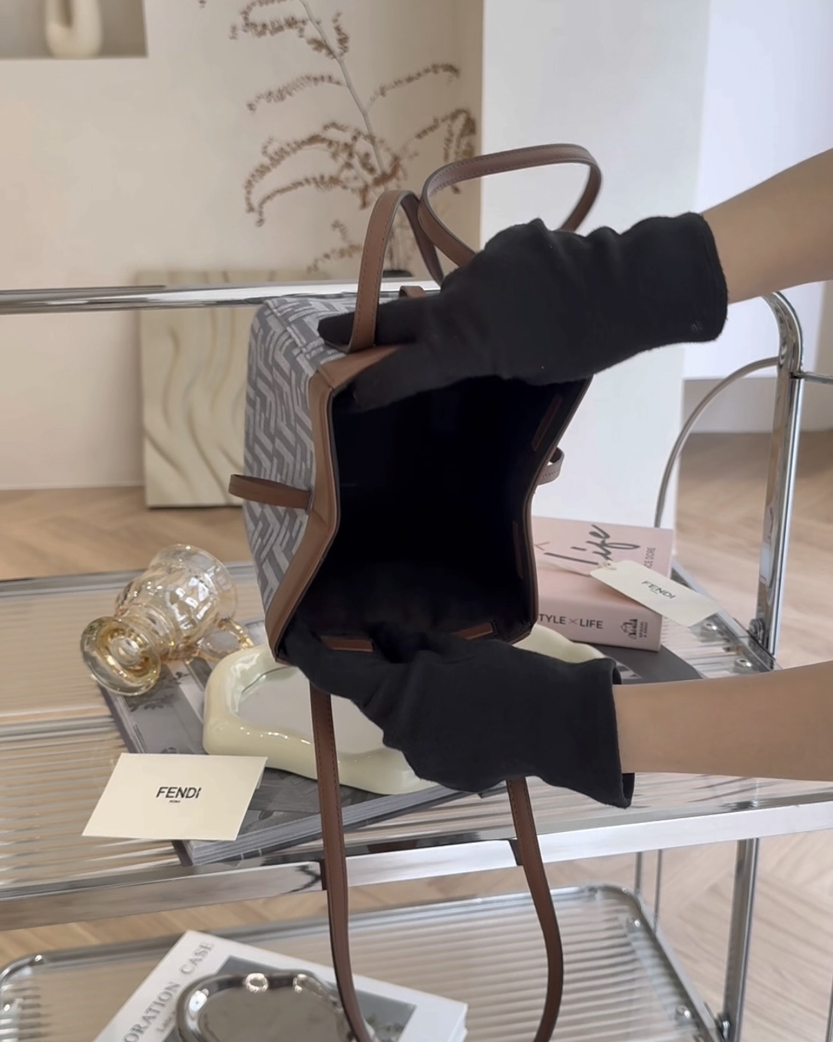 FENDI｜ORIGAMI 迷你摺紙包 牛仔藍色