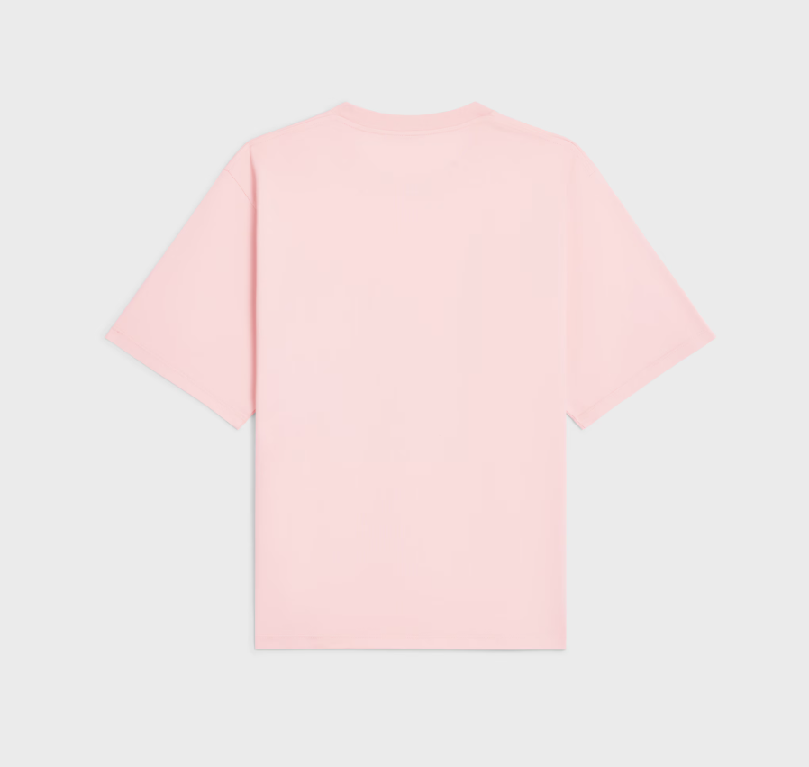 1DA0313-041 [CELINE] Loose T-Shirt in Cotton Jersey Rose Poudre/Off White #RX0CD507Z.GDJ0 (BR)
