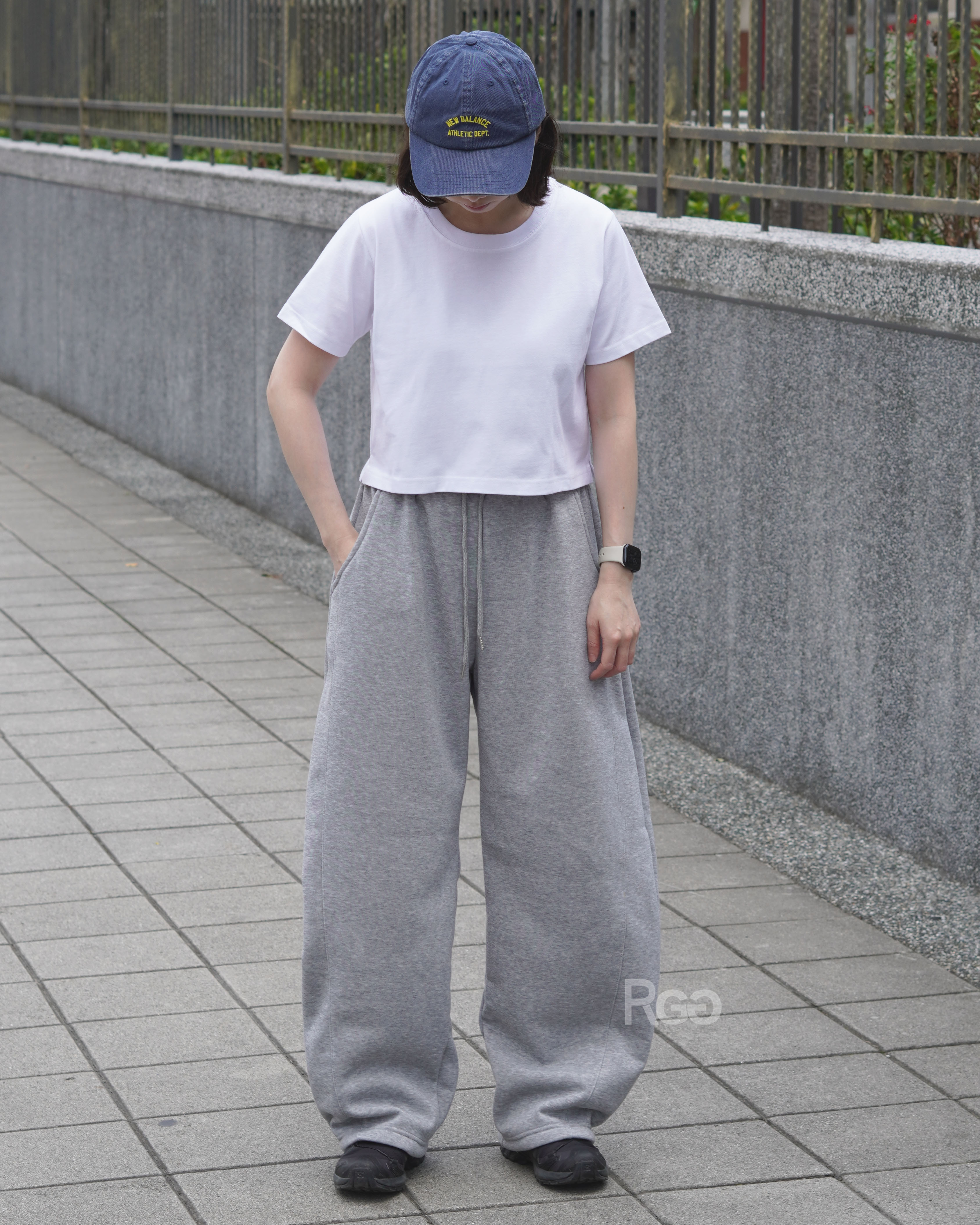 #88834 素面彎刀刷毛棉長褲