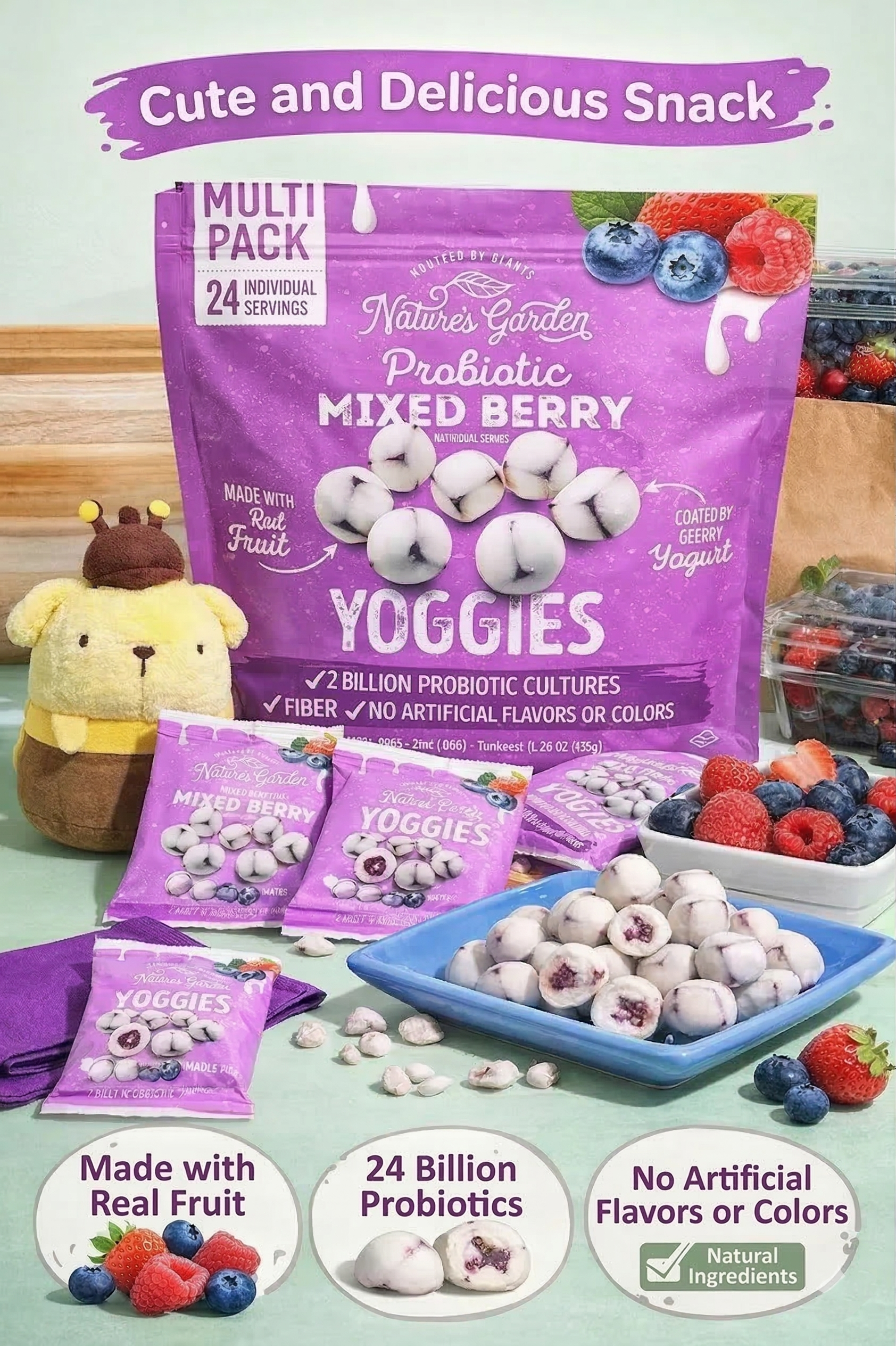 【預購】Nature's Garden G080612 美國乳酪雜莓軟糖（24包）