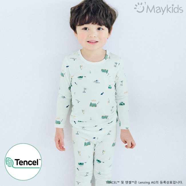 韓國🇰🇷Maykids 衝浪日天絲莫代爾九分家居服(90-160)