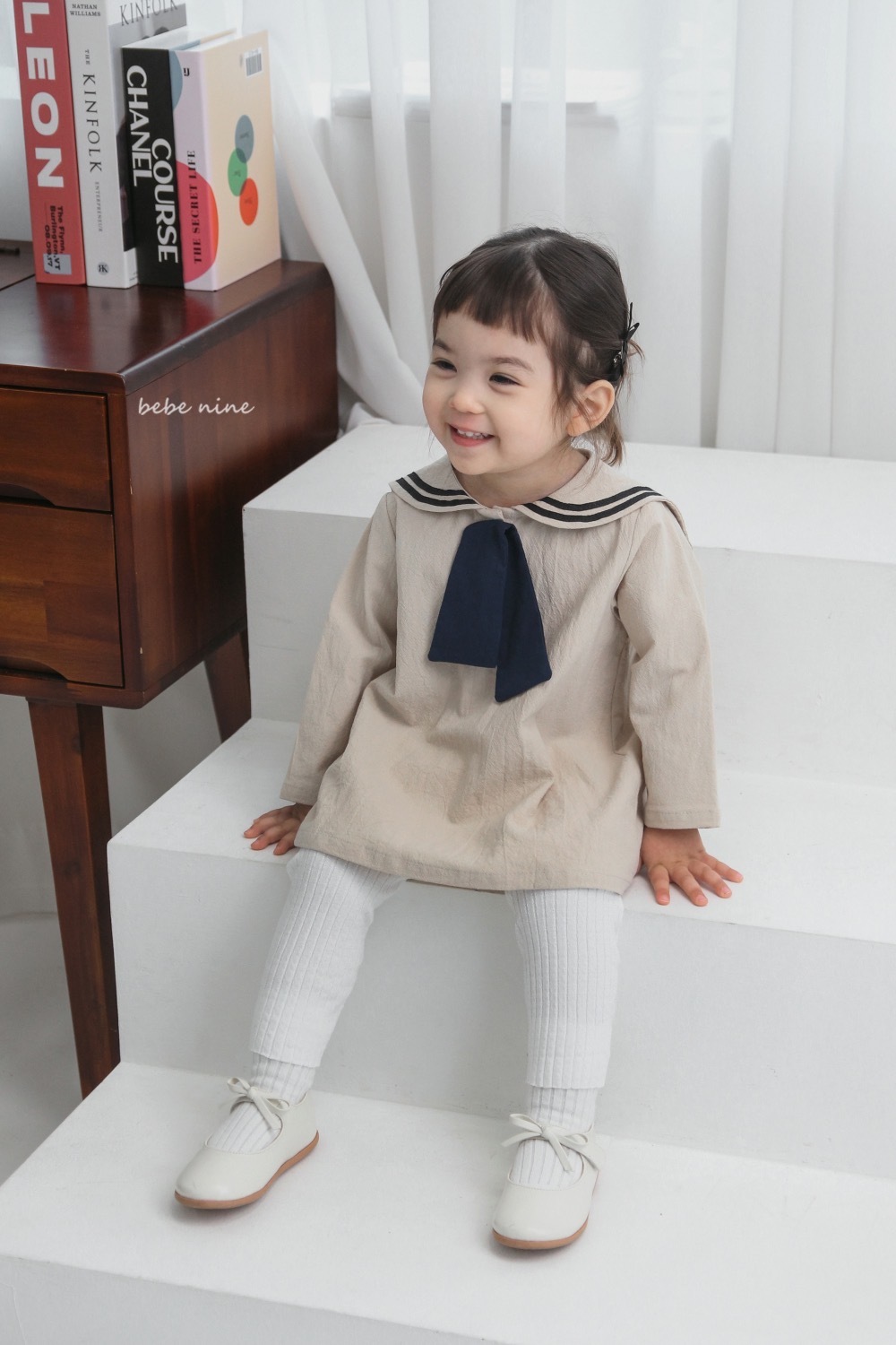 Bebe nine 學院風連身裙 / 2色