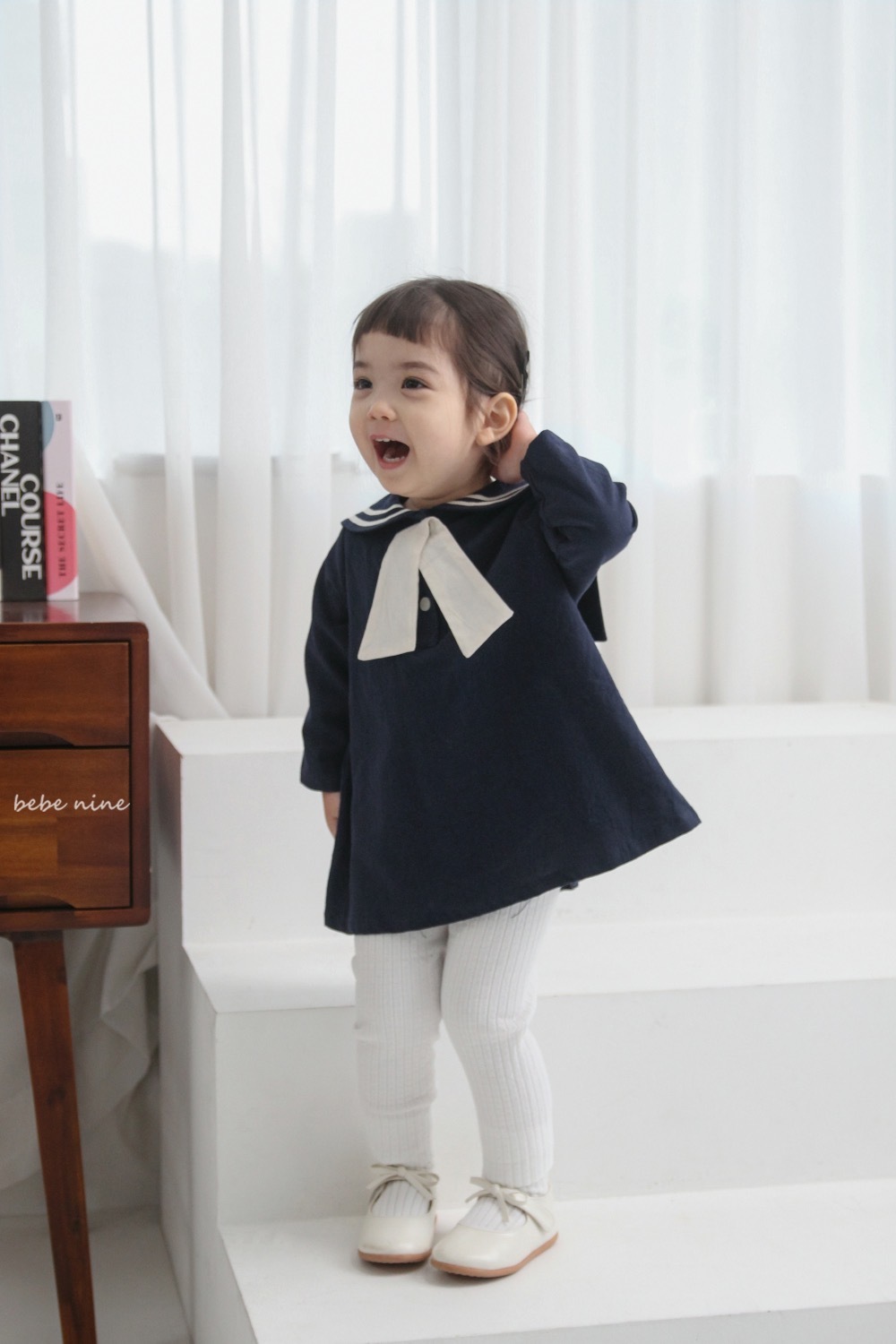 Bebe nine 學院風連身裙 / 2色