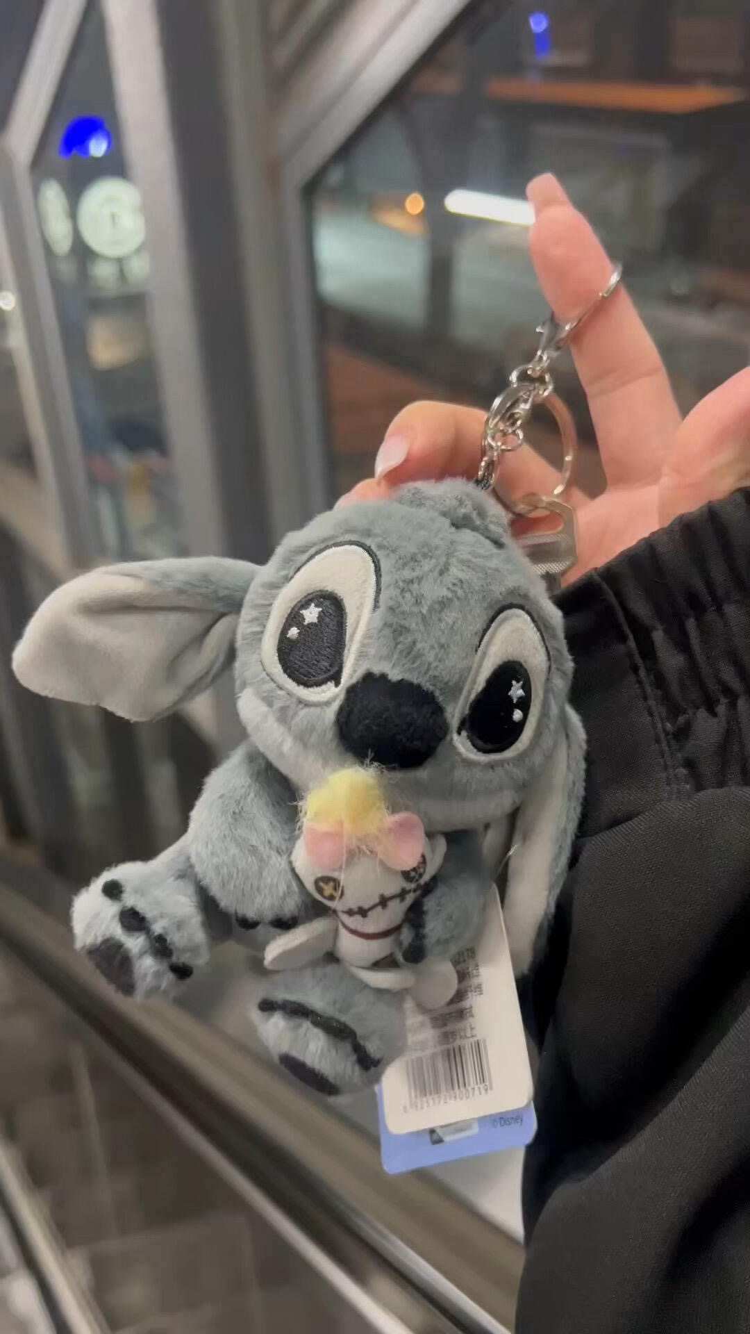 【預購】迪士尼 暖冬可可 炭灰 黑皮史迪奇 毛绒 娃娃 玩偶 鑰匙圈