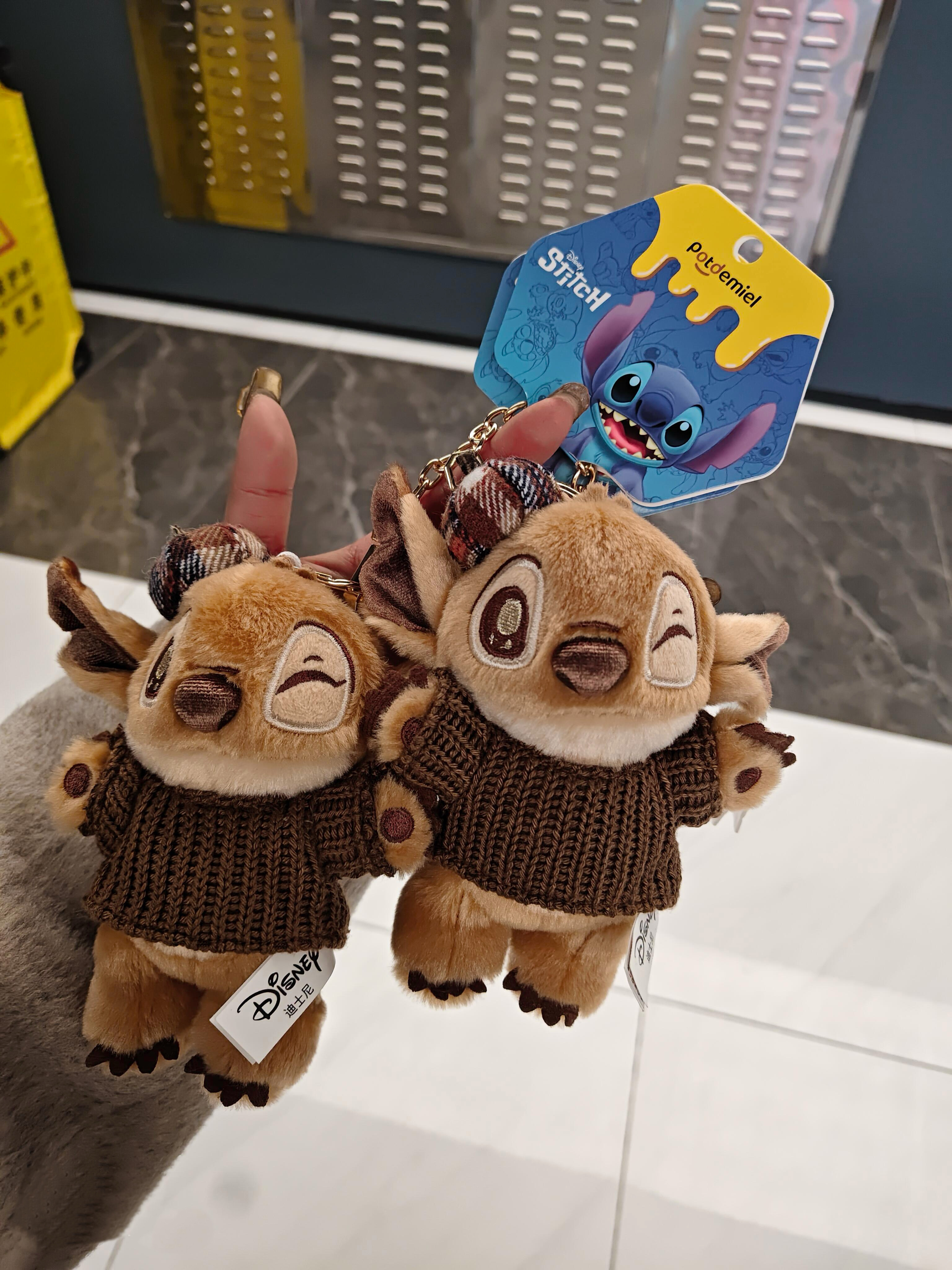 【預購】迪士尼 暖冬可可 炭灰 黑皮史迪奇 毛绒 娃娃 玩偶 鑰匙圈