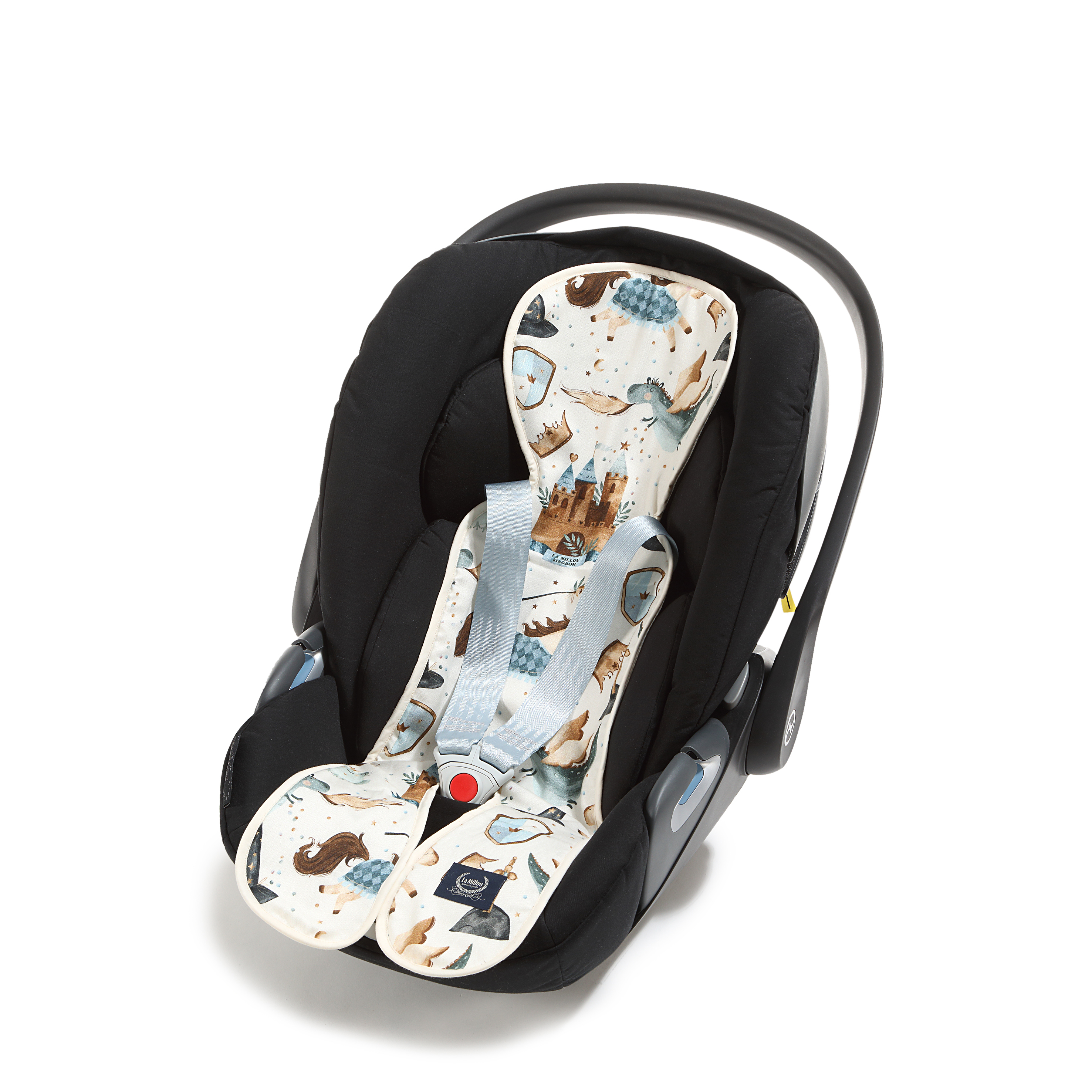 La Millou波蘭 竹纖涼感網格汽座坐墊｜仙履奇緣(藍底)