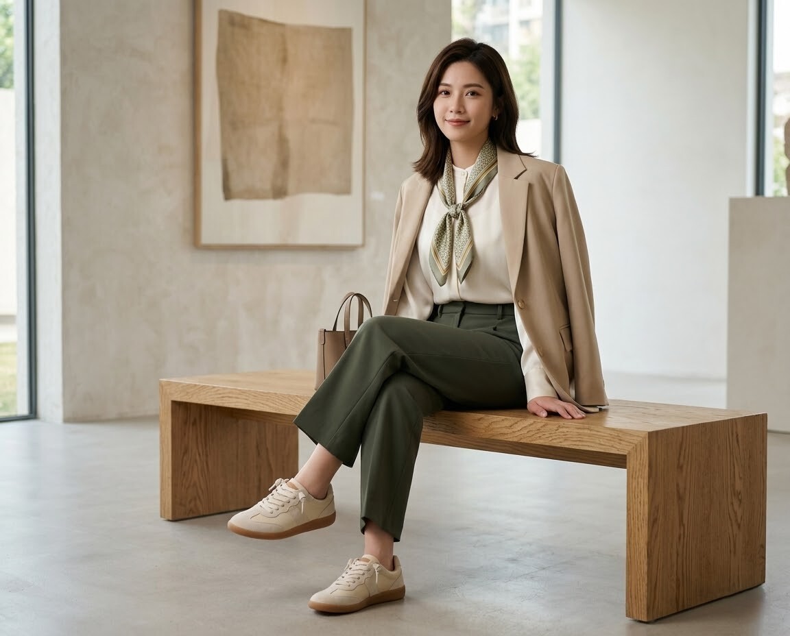 視覺超顯瘦,大腳丫不用怕!艾蜜莉奶油杏德訓鞋完美收攏腳型。不僅舒適好穿,更是 OL 與通勤族最愛的顯瘦顯腿長穿搭單品。