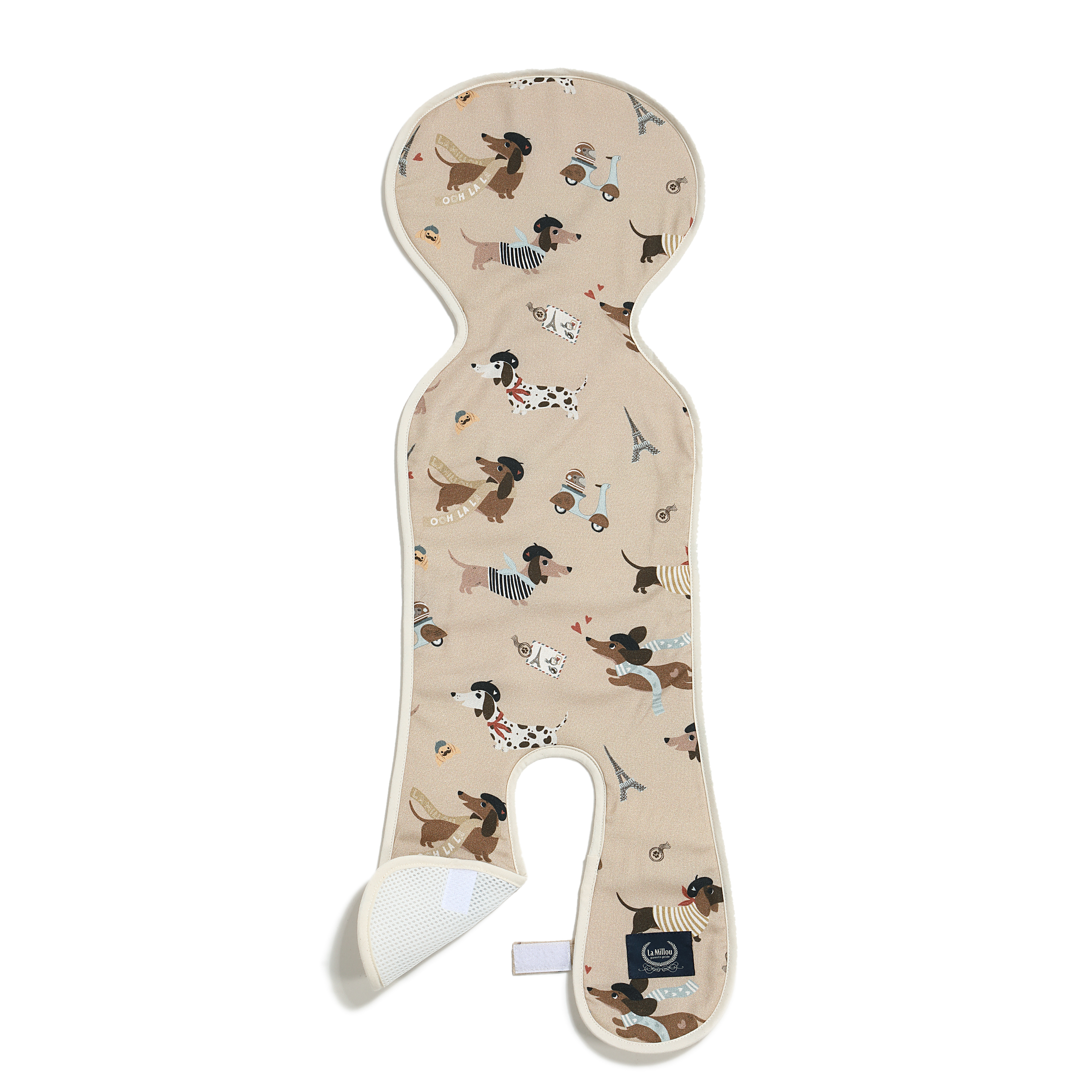 La Millou波蘭 竹纖涼感網格汽座坐墊｜巴黎臘腸狗