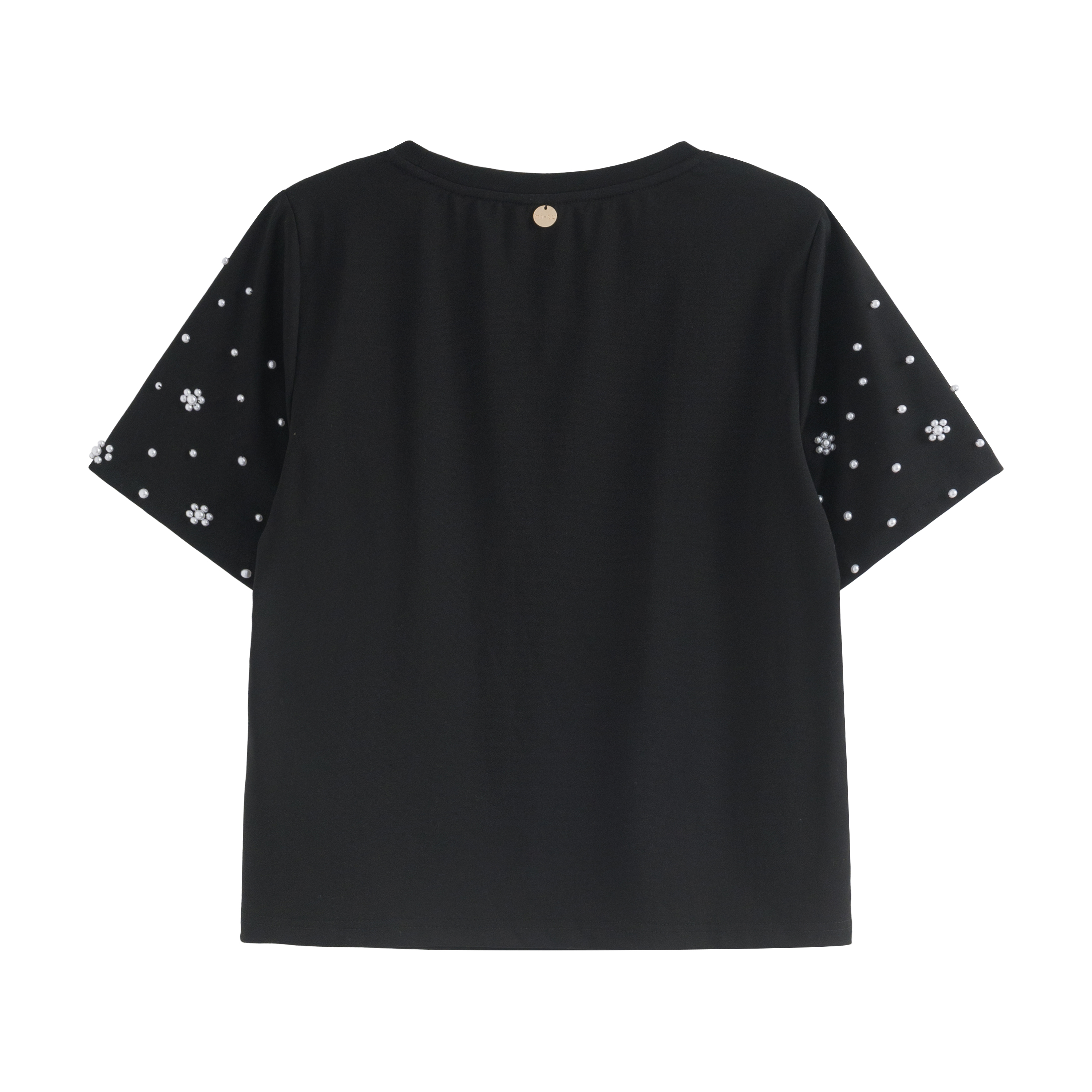 mi-tu Rhinestone Crew Neck T-Shirt