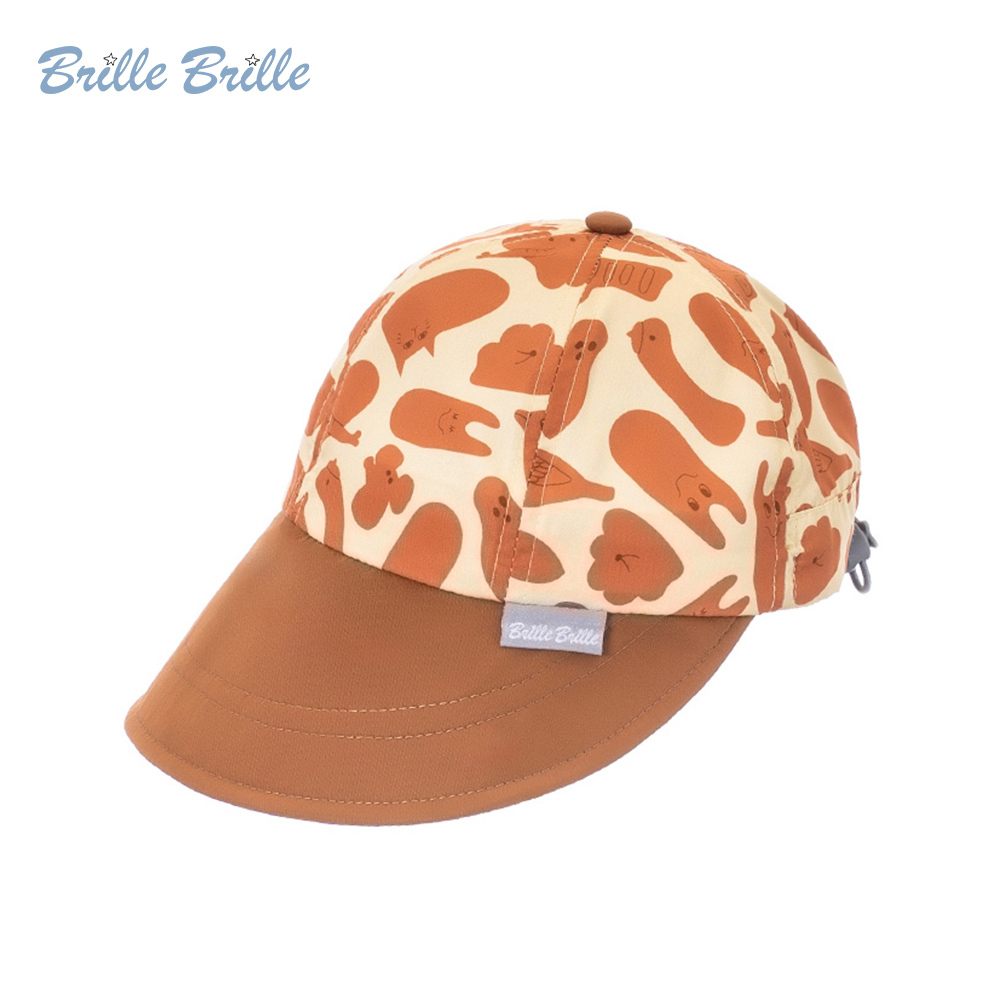 【Brille Brille】鸚鵡螺系列 防曬寬簷抽繩 | 兒童棒球帽 - 脆皮雞蛋糕