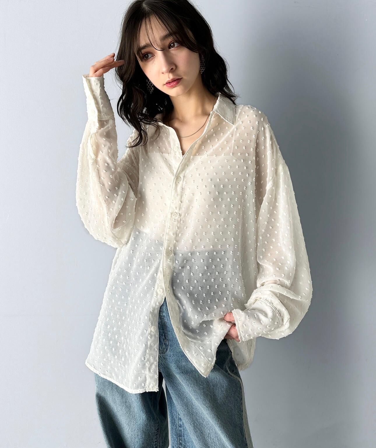 【預購】JN031205 classicalelf 輕盈透感襯衫