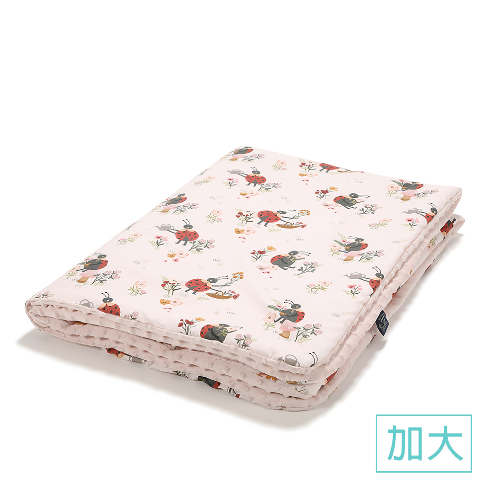 La Millou波蘭 暖膚豆豆毯加大｜花蜜小瓢蟲｜煙燻櫻花粉