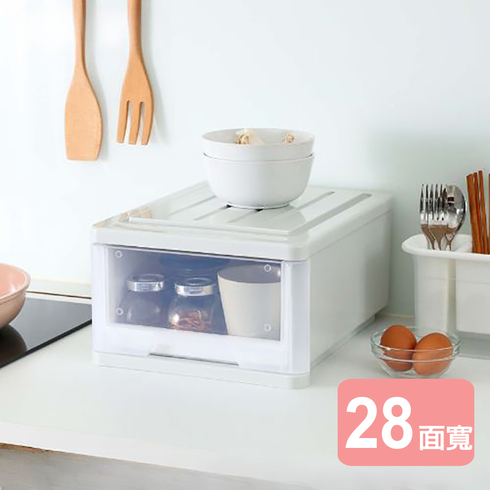 《真心良品》KEYWAY聯府 面寬28.3cm A+抽屜式收納箱10L-1入JJ6810