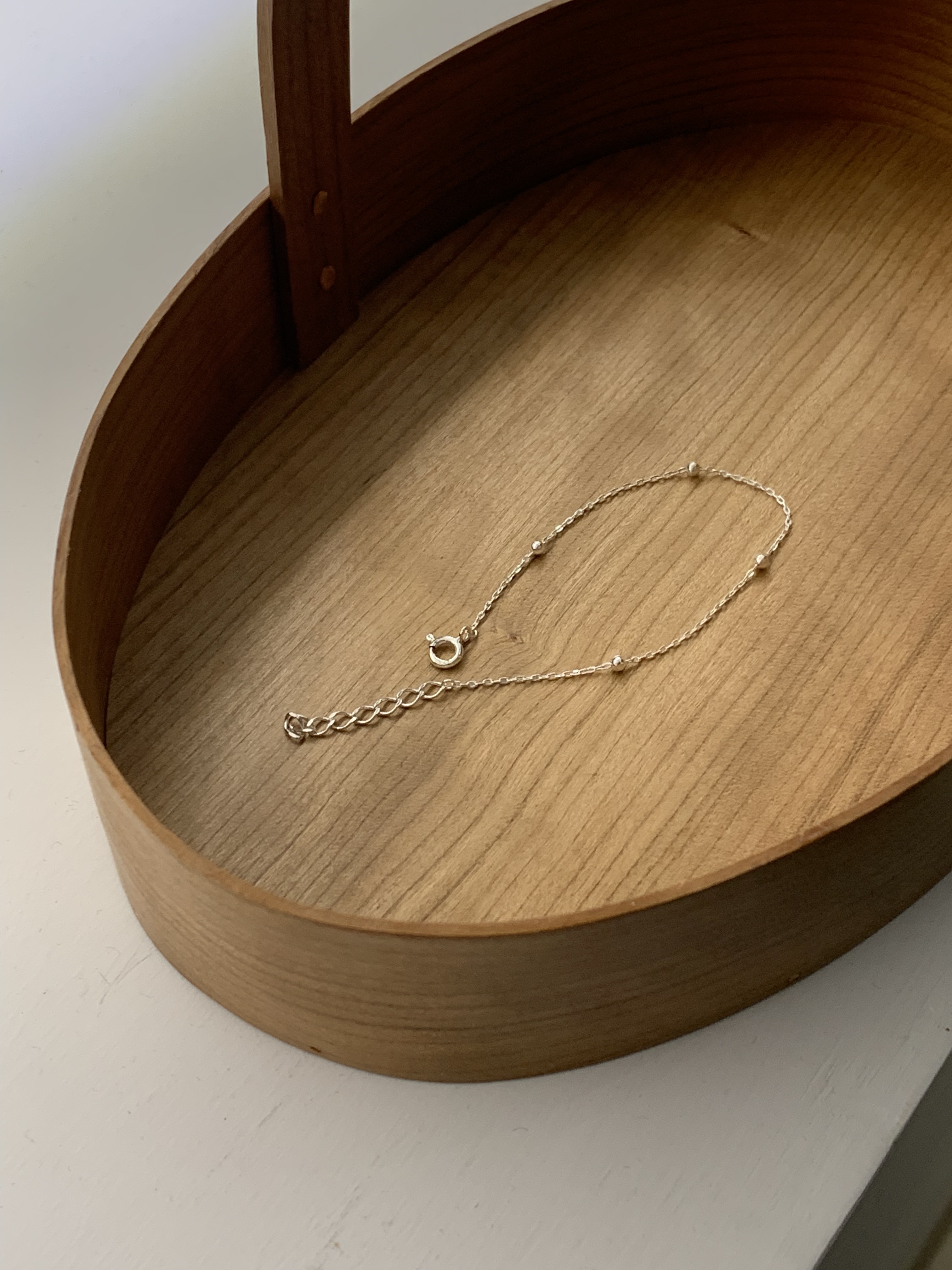 純銀自訂款串串銀珠手鍊